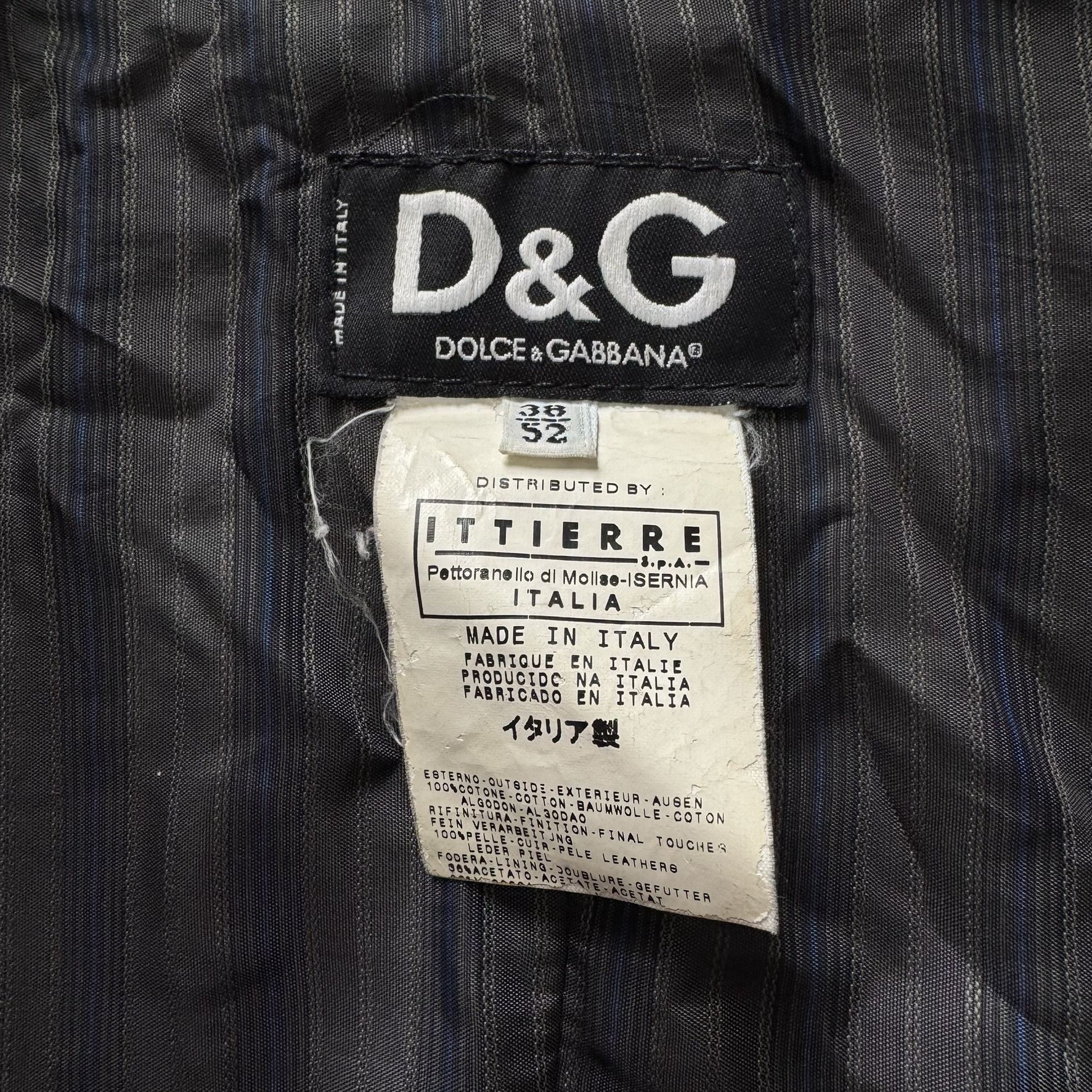 Dolce & Gabbana × Grailed Dolce&Gabbana Denim Jacket Jeans RARE D&G Leather Size US L / EU 52-54 / 3 - 6 Thumbnail