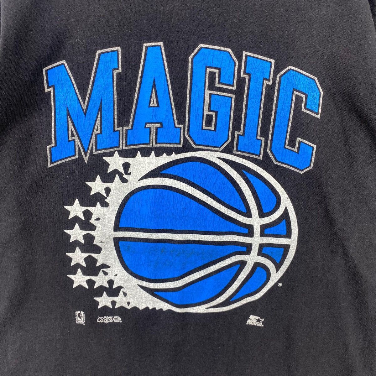 NBA × Starter × Vintage Pick!! Vtg 90's NBA MAGIC ORLANDO Faded Top Tee Tshirt Size US XL / EU 56 / 4 - 8 Thumbnail
