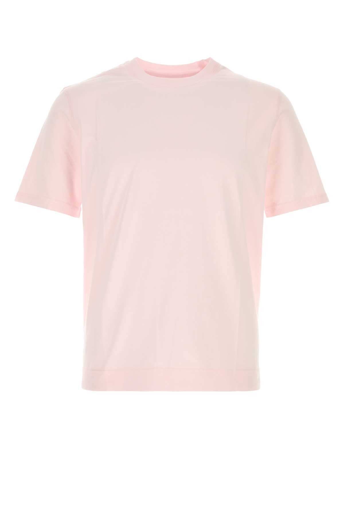 Fedeli Pink Cotton T-Shirt Size US L / EU 52-54 / 3 - 1 Thumbnail