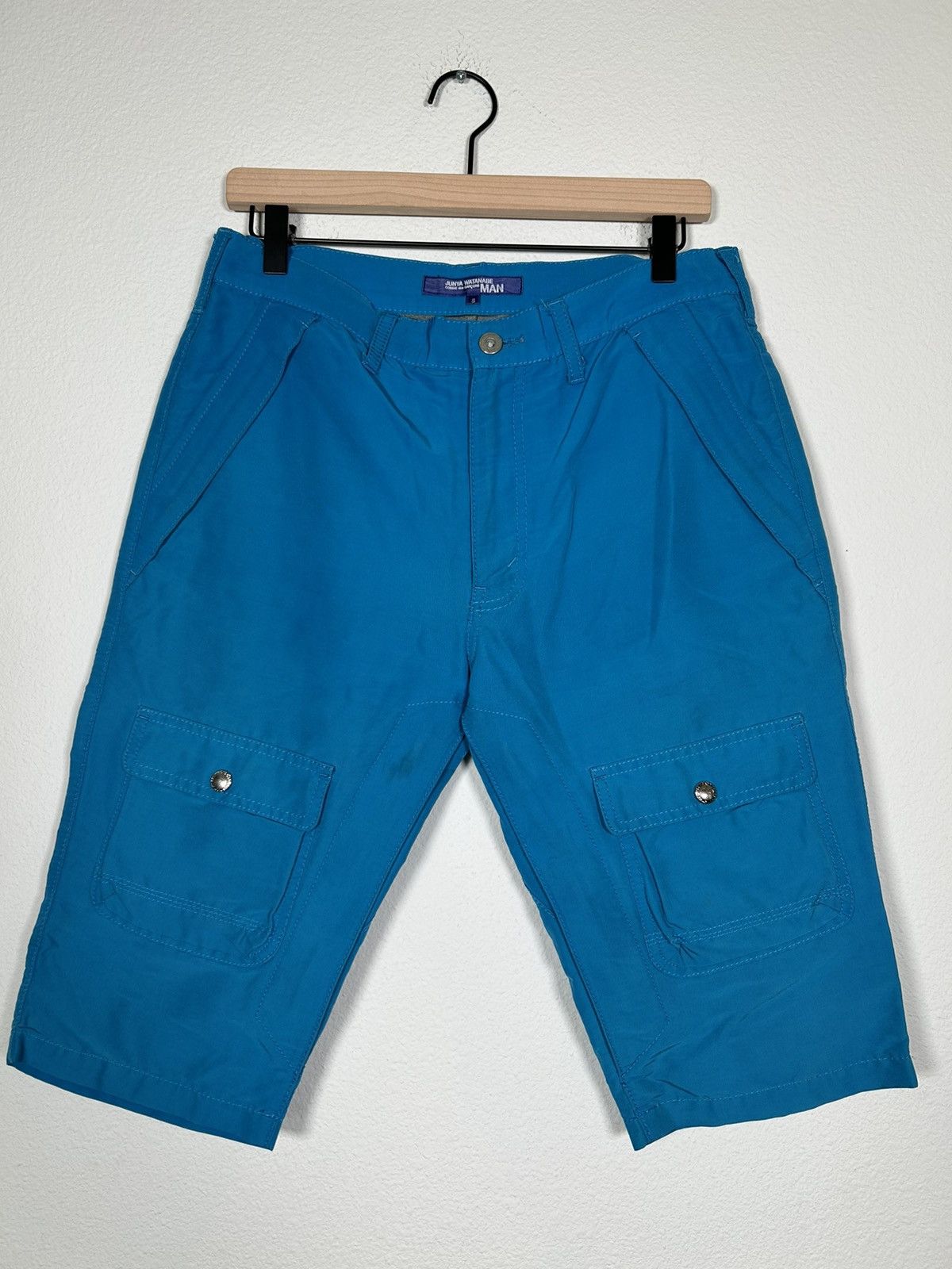 Junya Watanabe AW04 Runway Look 19 Nylon Tapered Cargo Shorts Size US 30 / EU 46 - 1 Thumbnail