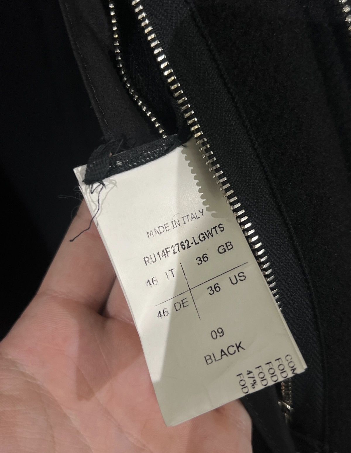 Rick Owens Rick Owens Leather-Panel Wool Blend Mid-Length Coat Size US S / EU 44-46 / 1 - 9 Thumbnail