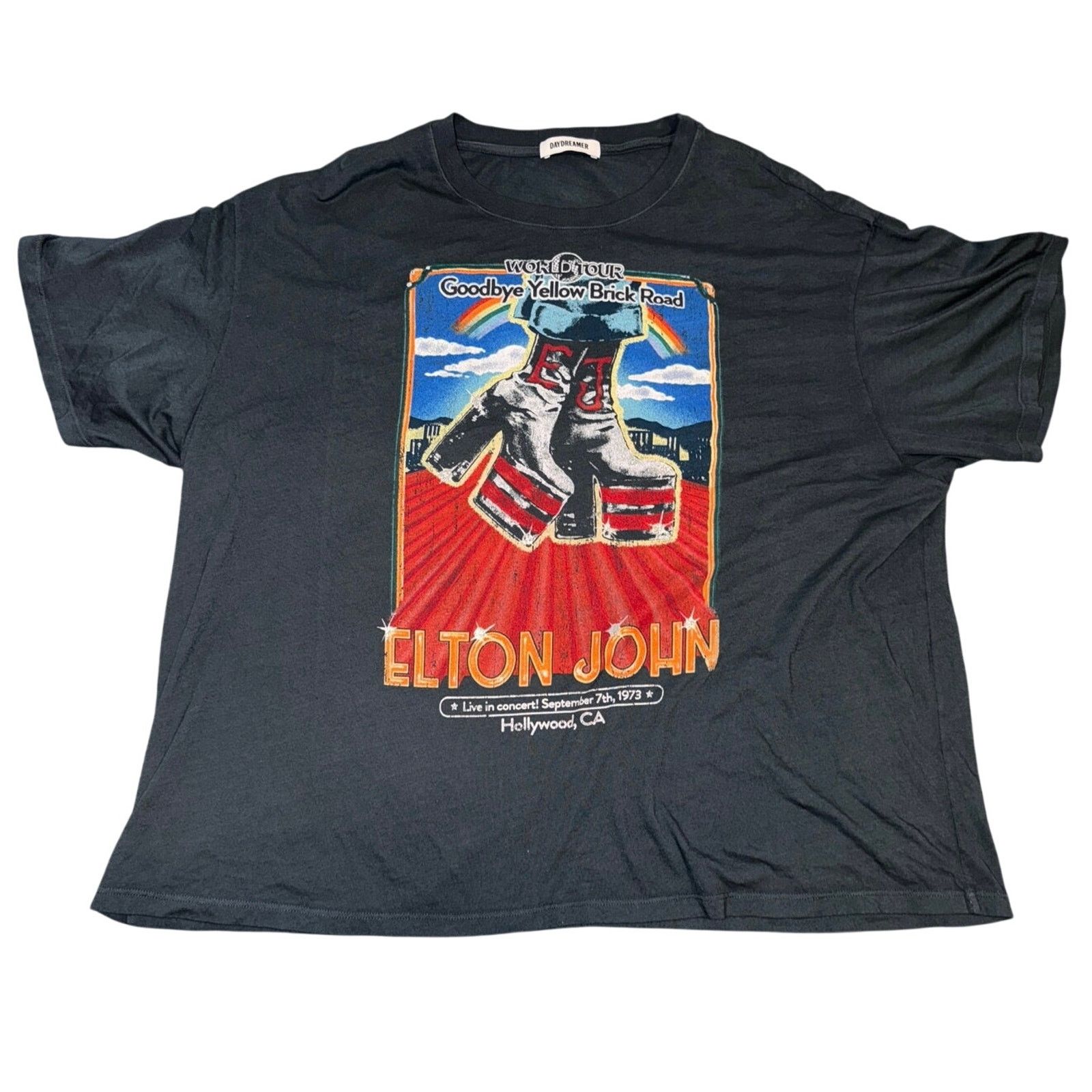 Daydreamer DAYDREAMER Elton John Hollywood Boots Boyfriend Tee Size 2X Size XXL / US 16-18 / IT 52-54 - 9 Thumbnail