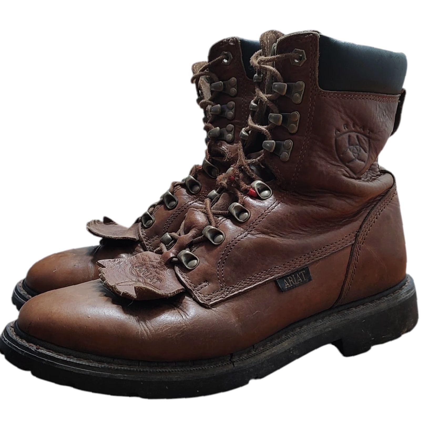 Ariat Ariat Boots Mens 9.5 D Brown Leather Western 37820 Lace Up Cowboy Farm Oil Resistant Balance Boots Size US 10 / EU 43 - 5 Thumbnail