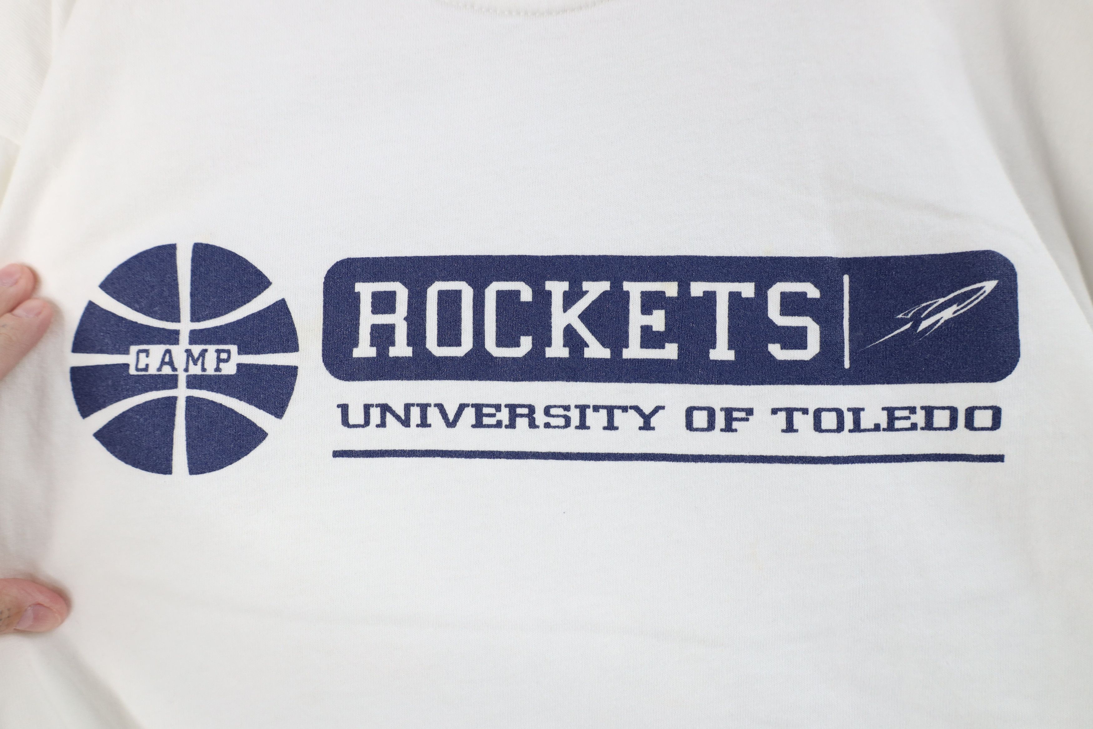 Russell Athletic Vintage 90s Russell Athletic Toledo Basketball T-Shirt Size US XL / EU 56 / 4 - 4 Thumbnail
