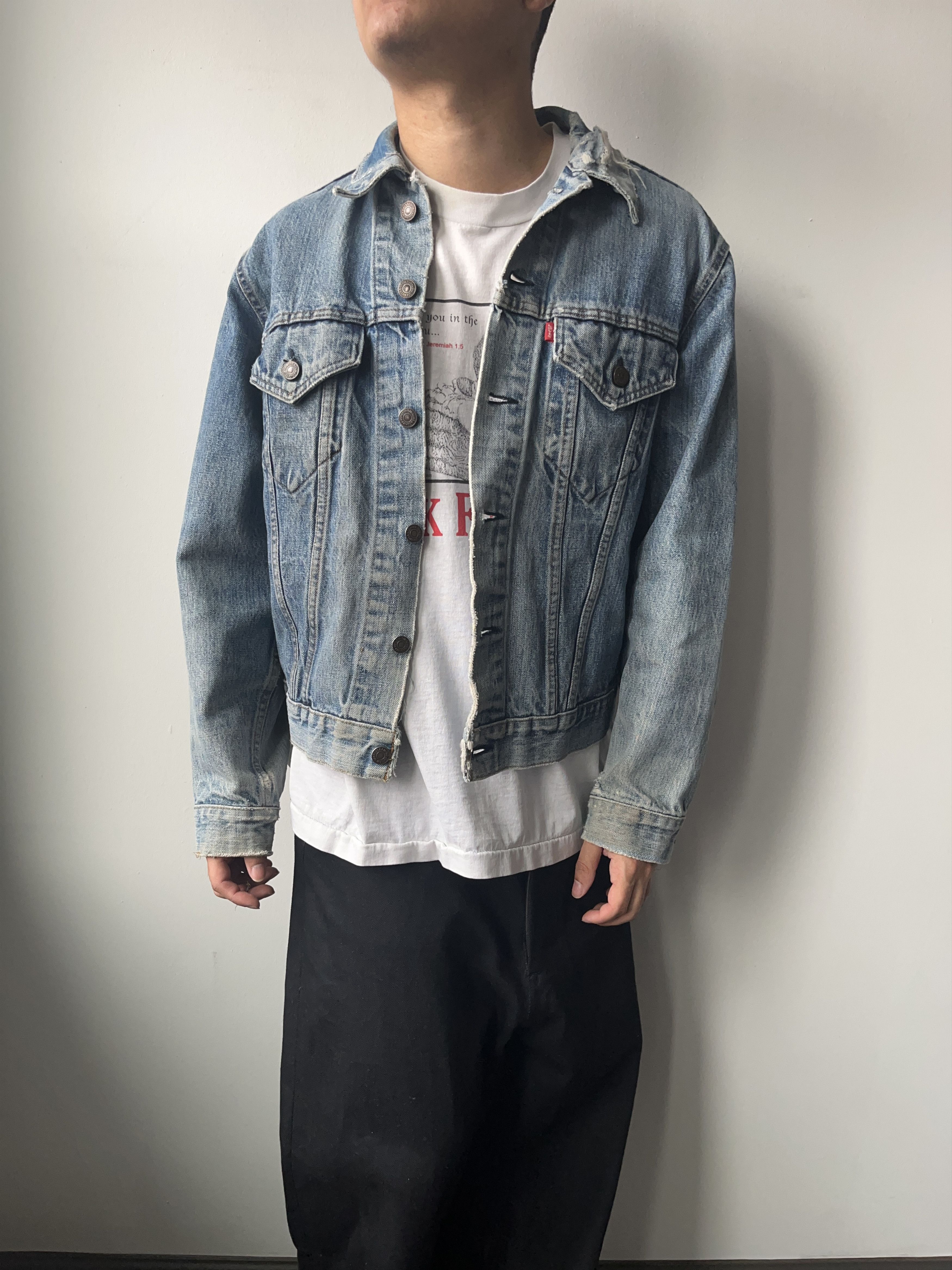 Levi's × Levi's Vintage Clothing Repaired Vintage Levi’s Denim Jacket Thrashed Size US M / EU 48-50 / 2 - 1 Thumbnail
