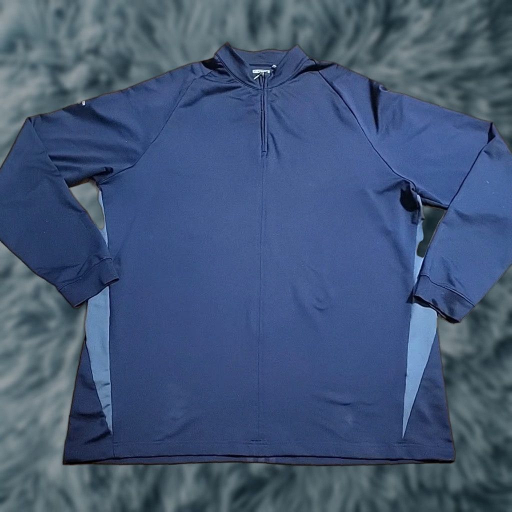 Adidas Adidas Climawarm Pullover Quarter Zip XXL Blue Logo Embroidered Mens Jacket Blk Butte Ranch 1/4 Zip Sports Outdoor Golfer Logo Block Color Size US XXL / EU 58 / 5 - 1 Thumbnail
