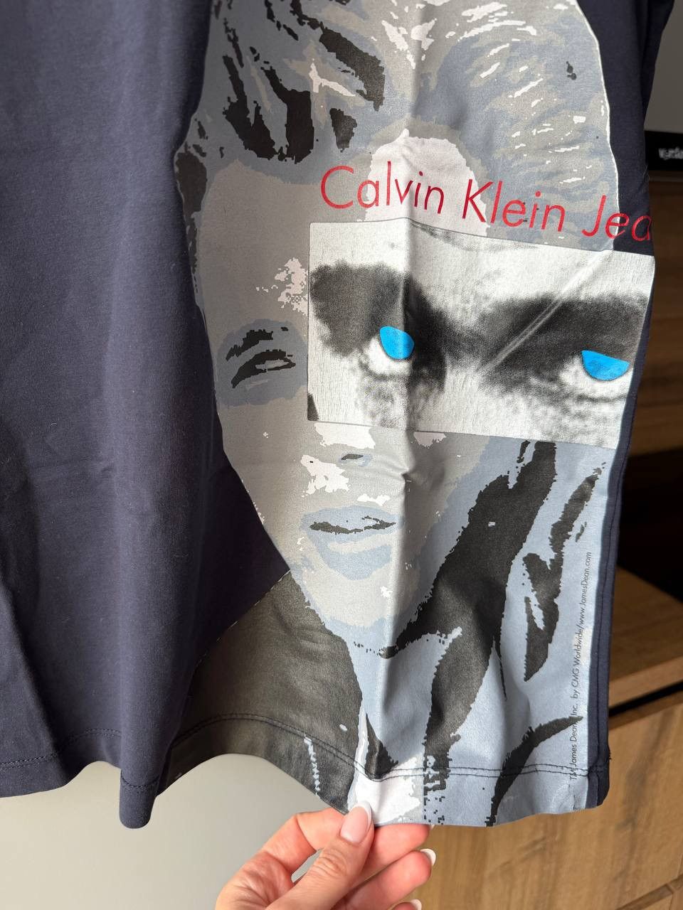 Calvin Klein Vintage 90s Calvin Klein T Shirt Medium CK Logo James Dean Size US XL / EU 56 / 4 - 3 Thumbnail