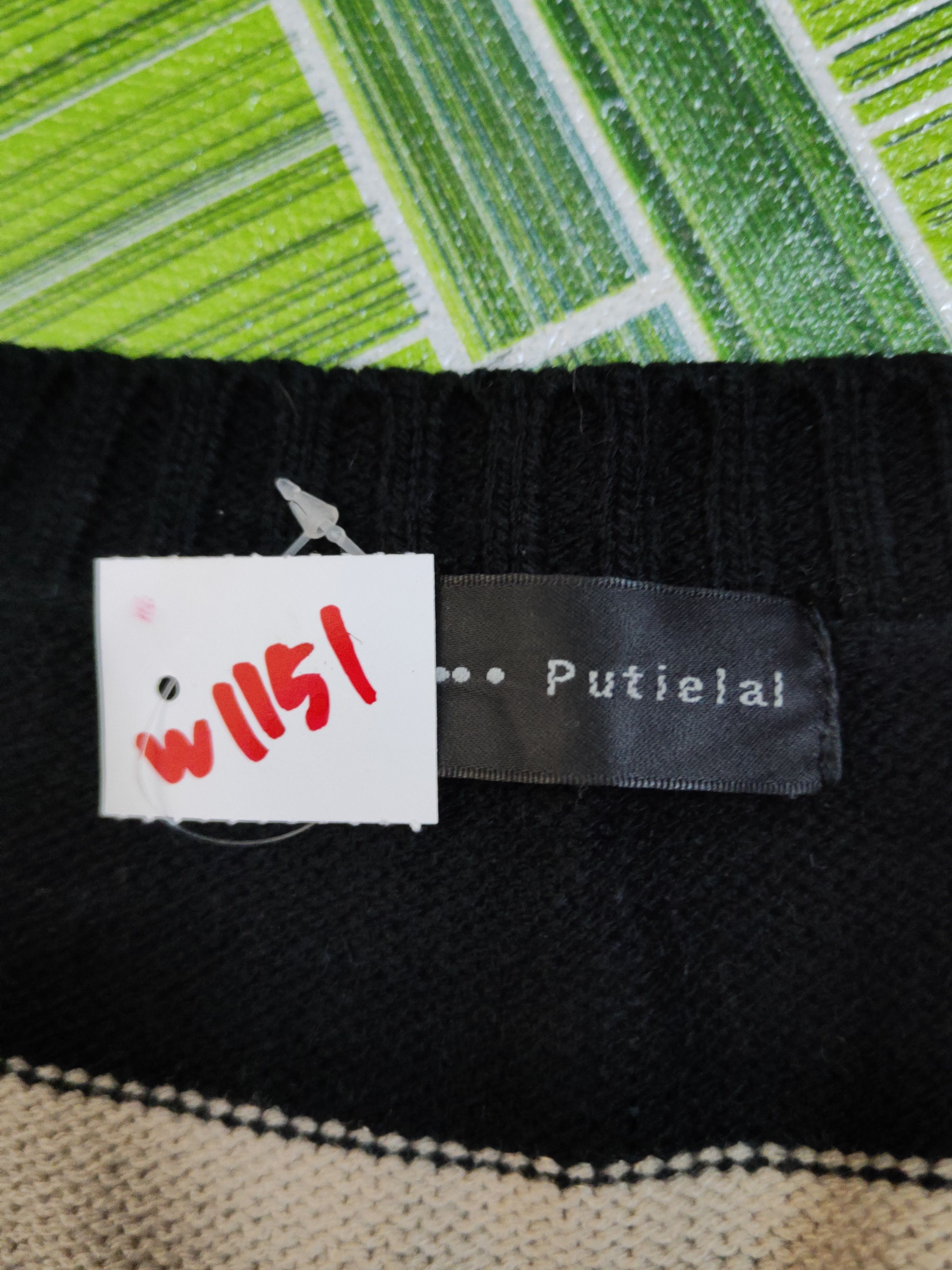 Japanese Brand × Vintage Putielal Black Brown Stripe Knitwear Cardigan #W1151 Size M / US 6-8 / IT 42-44 - 13 Thumbnail