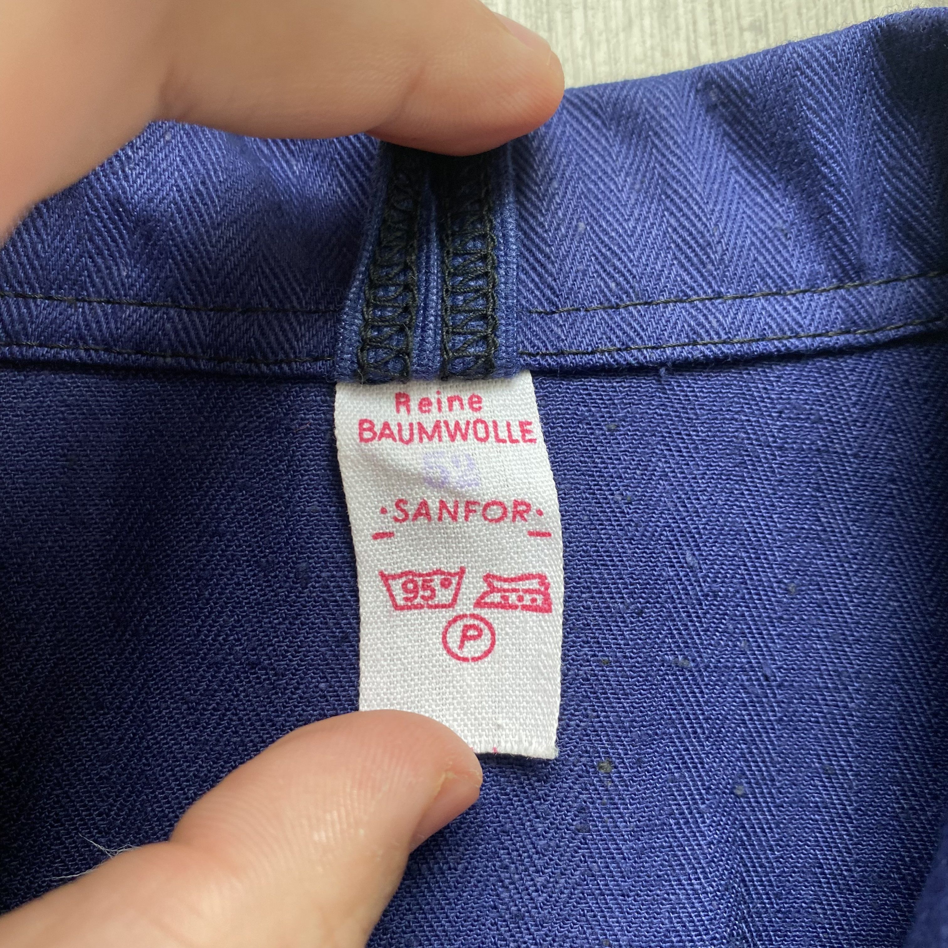 Le Laboureur Vintage 70-80s Snfor French Chore jacket Work overshirt Size US M / EU 48-50 / 2 - 11 Thumbnail