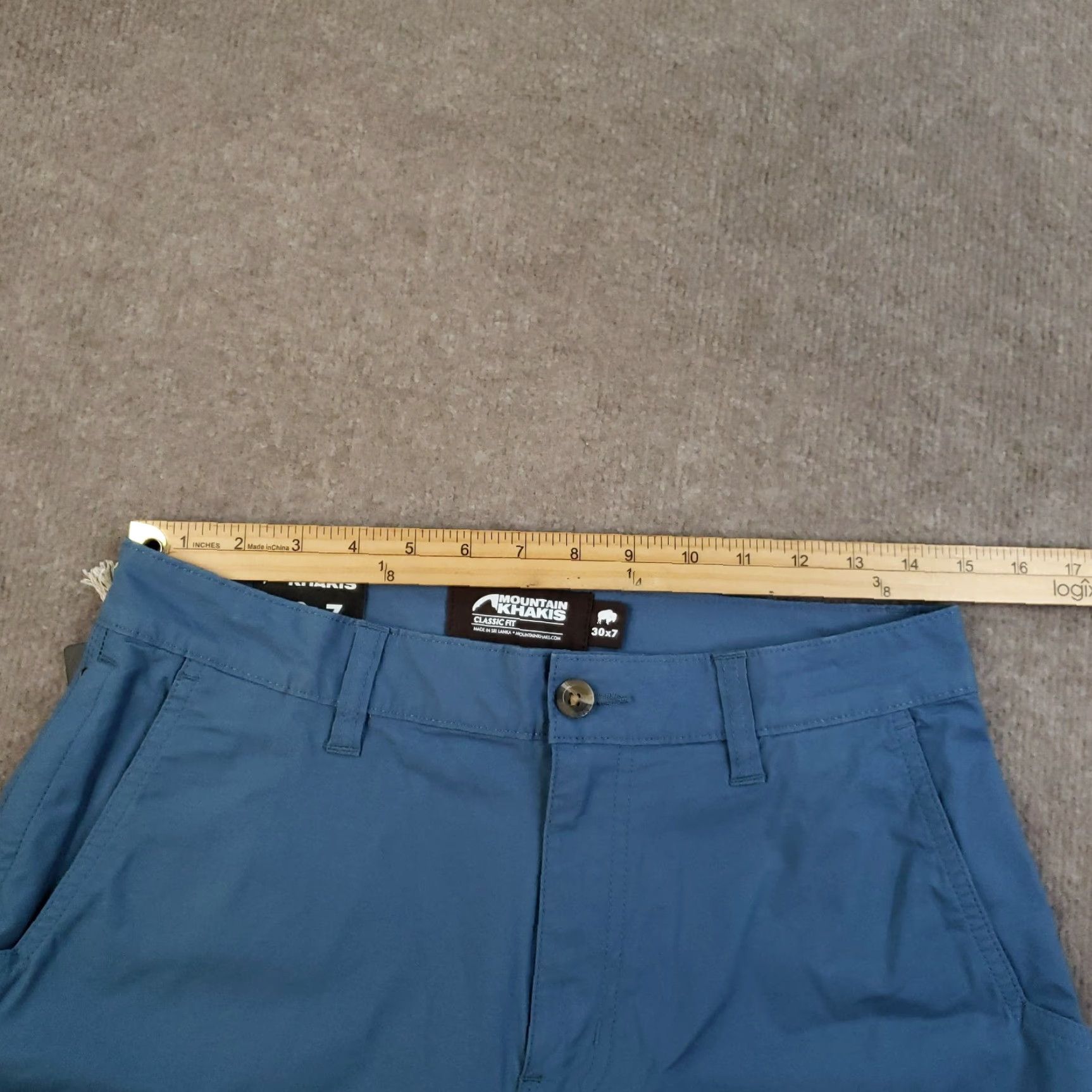 Mountain Khakis Mountain Khakis Shorts Mens Blue 7" Inseam Flat Front Stretch Poplin Classic Fit 30 Casual Chino 30 Mens Size US 30 / EU 46 - 6 Thumbnail