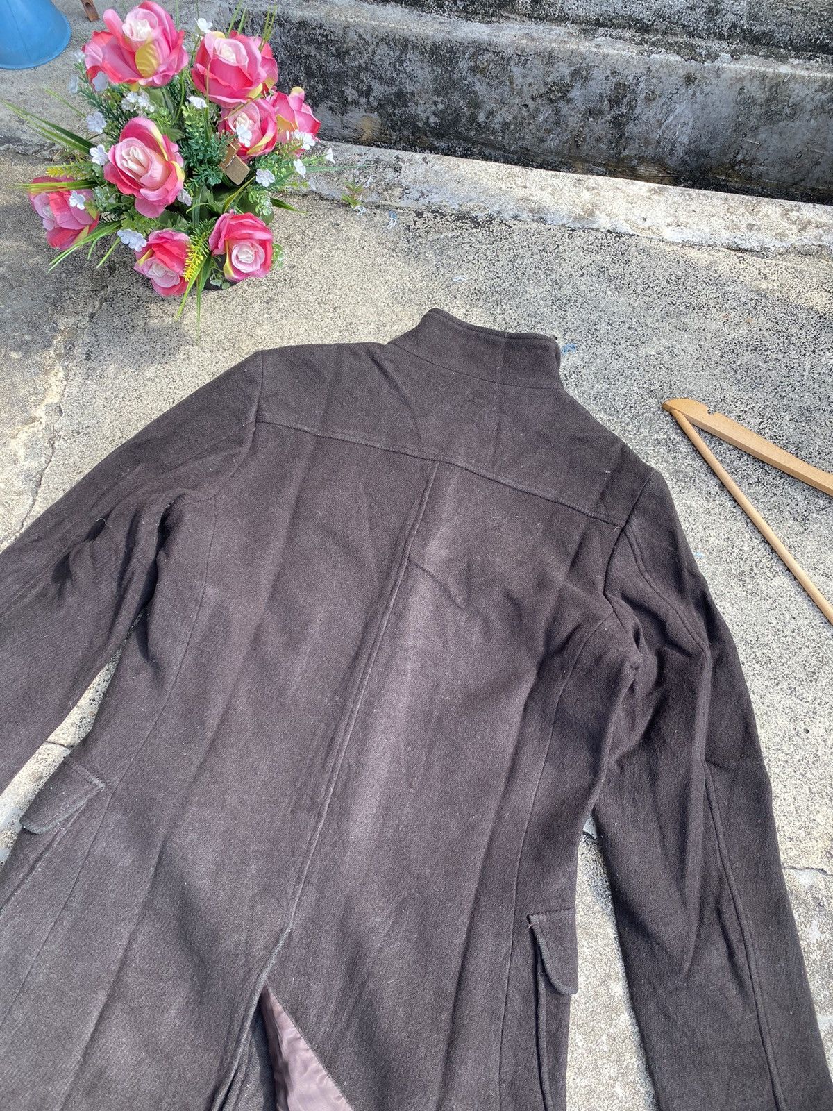 Japanese Brand × Vintage Vintage Ined Wool Coat Long Jacket Size ONE SIZE - 7 Thumbnail