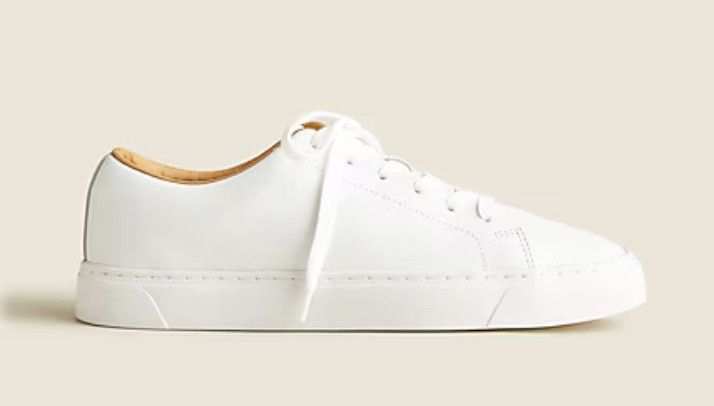 J.Crew J. Crew Court Leathers Men’s Sneakers - White - size: 13 Size US 13 / EU 46 - 3 Thumbnail
