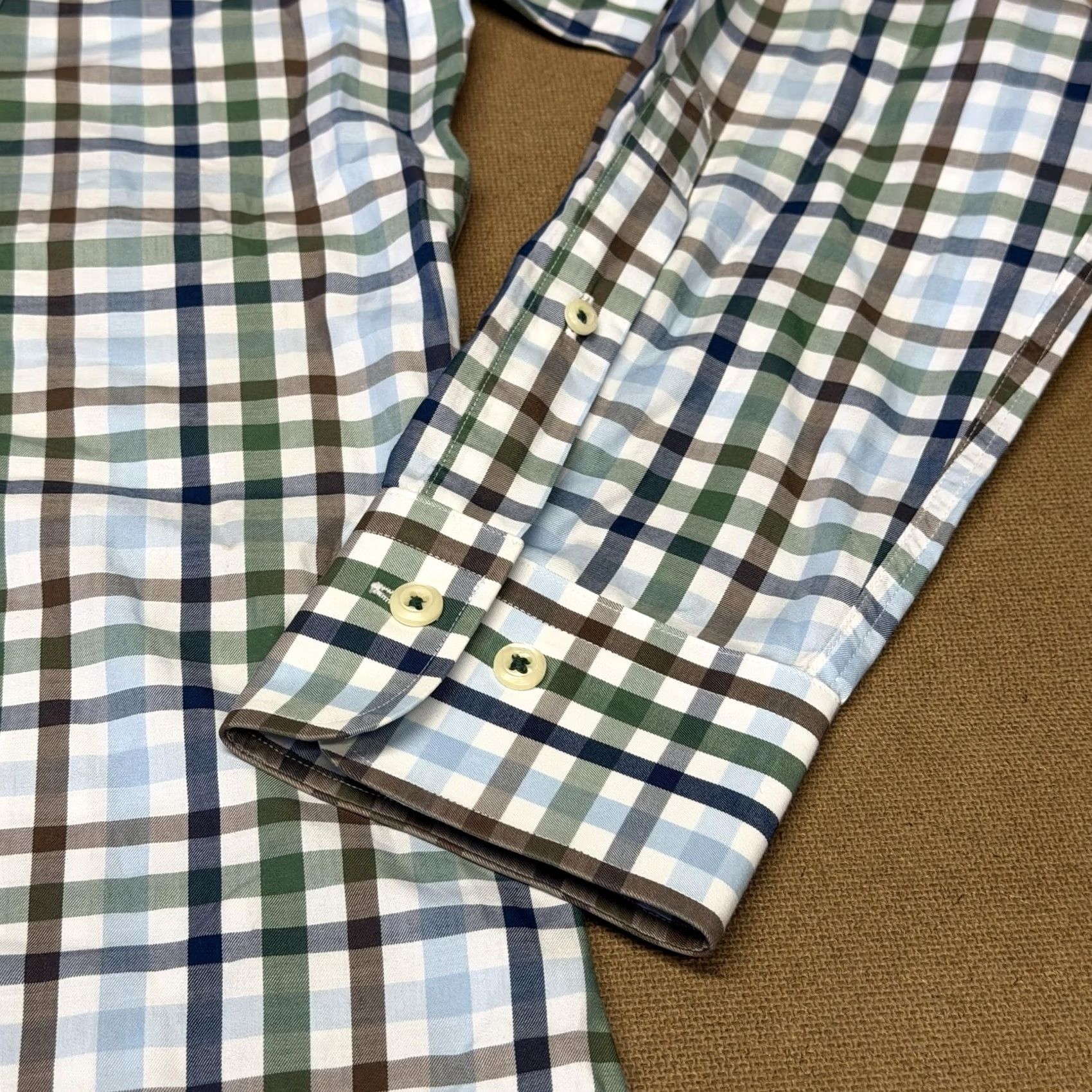 Peter Millar Peter Millar Shirt Mens Large Multicolor Plaid Cotton Button Up Long Sleeve Size US L / EU 52-54 / 3 - 4 Thumbnail