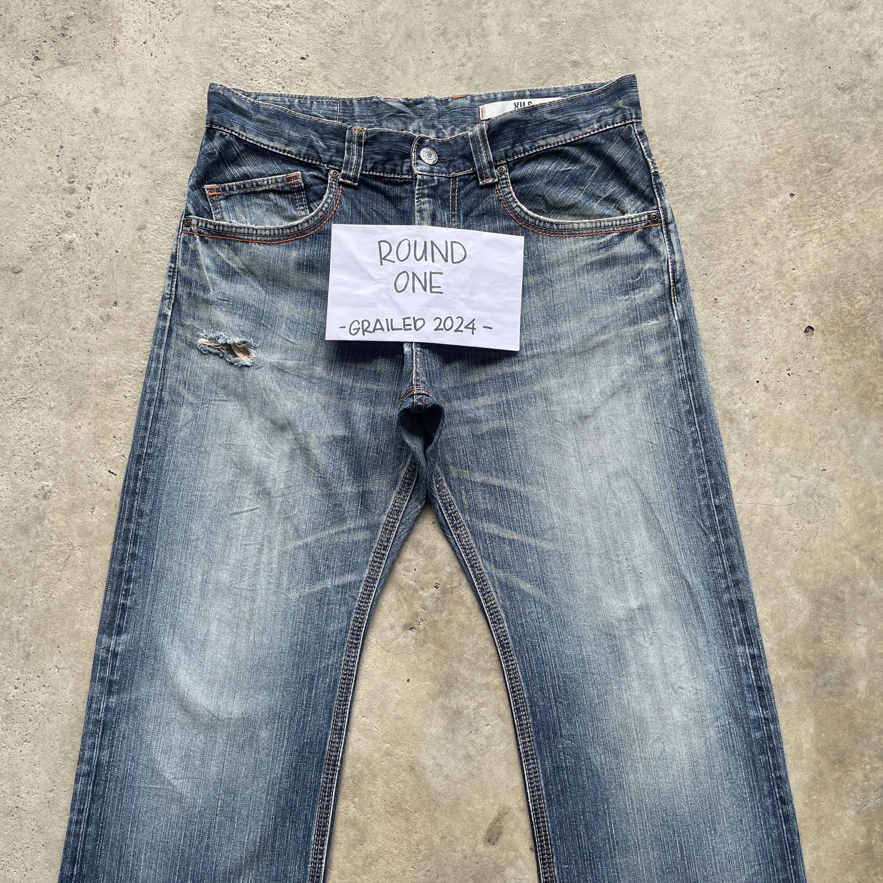 Edwin × Japanese Brand VINTAGE EDWIN XV-S DISTRESSED FADED BAGGY JEANS PANTS W35 Size US 35 - 3 Thumbnail