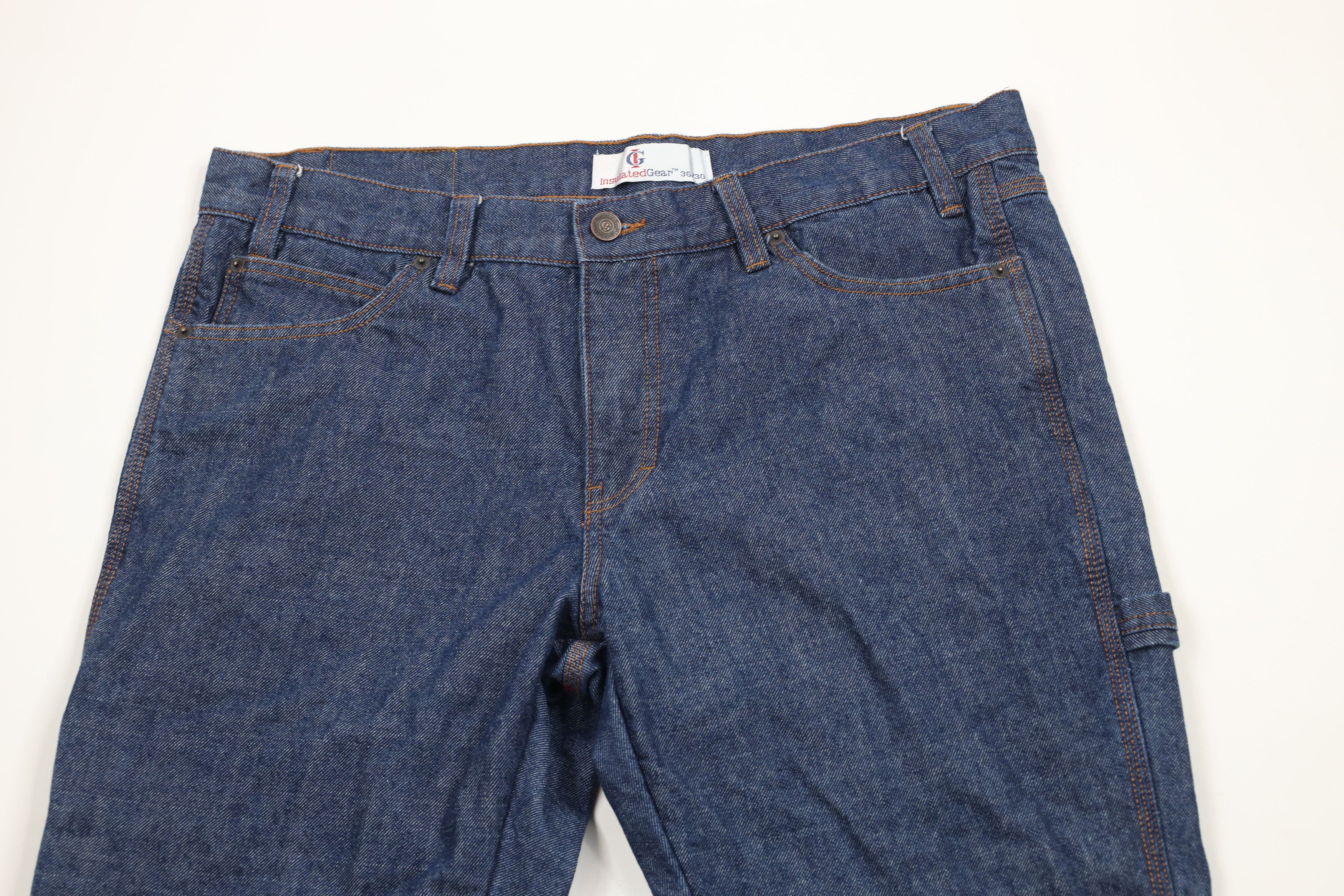 Vintage Vintage 90s Streetwear Lined Insulated Denim Jeans Blue Size US 36 / EU 52 - 3 Thumbnail
