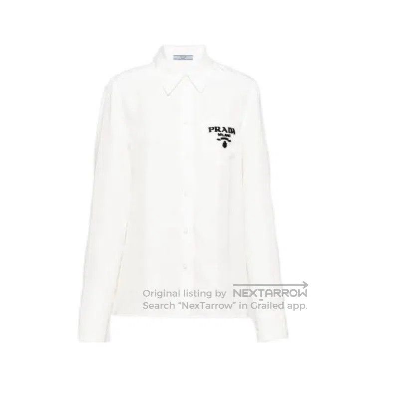 Prada Prada SS22 solid colour V-neck classic letter logo pattern Size XS / US 0-2 / IT 36-38 - 9 Thumbnail