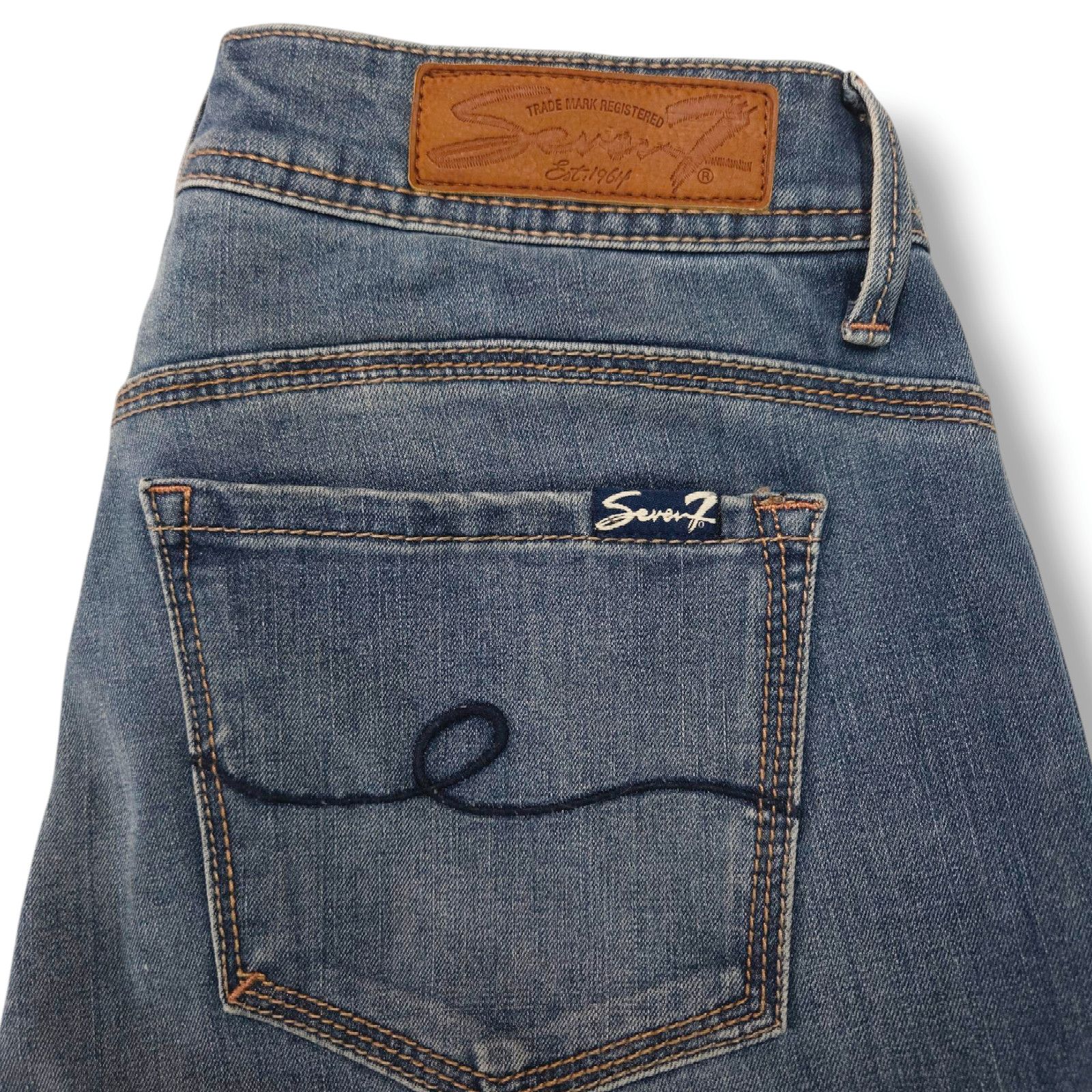 Seven 7 EUC Seven 7 Mid Rise Slim Legging Jeans Sz. 4 [27.5] x28 Size 27" / US 4 / IT 40 - 5 Thumbnail