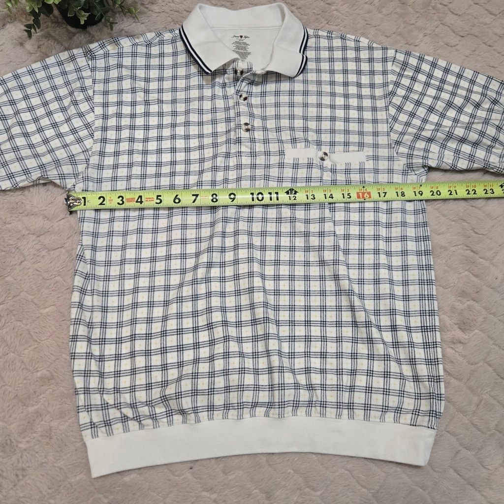 David Taylor David Taylor Men's Black and White Checkered Polo, Medium Size US M / EU 48-50 / 2 - 3 Thumbnail