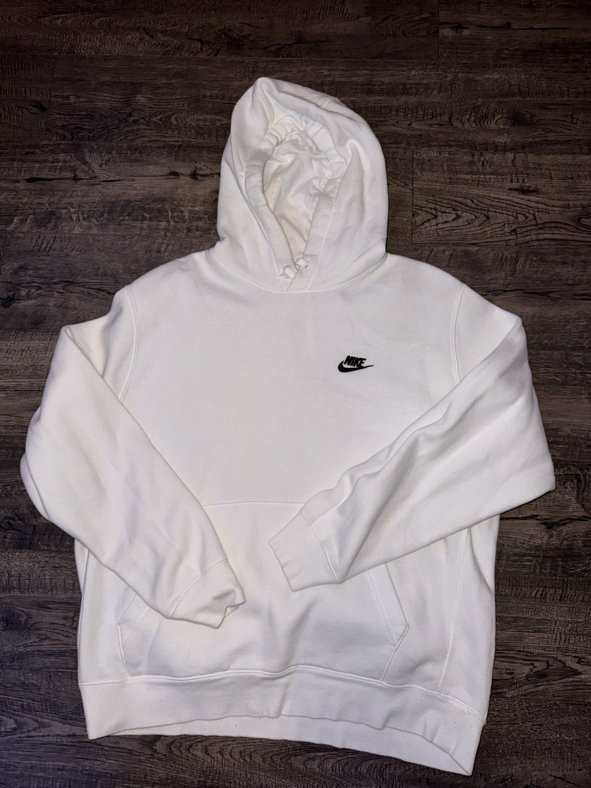 Nike Nike Fleece Hoodie White Size US L / EU 52-54 / 3 - 1 Thumbnail