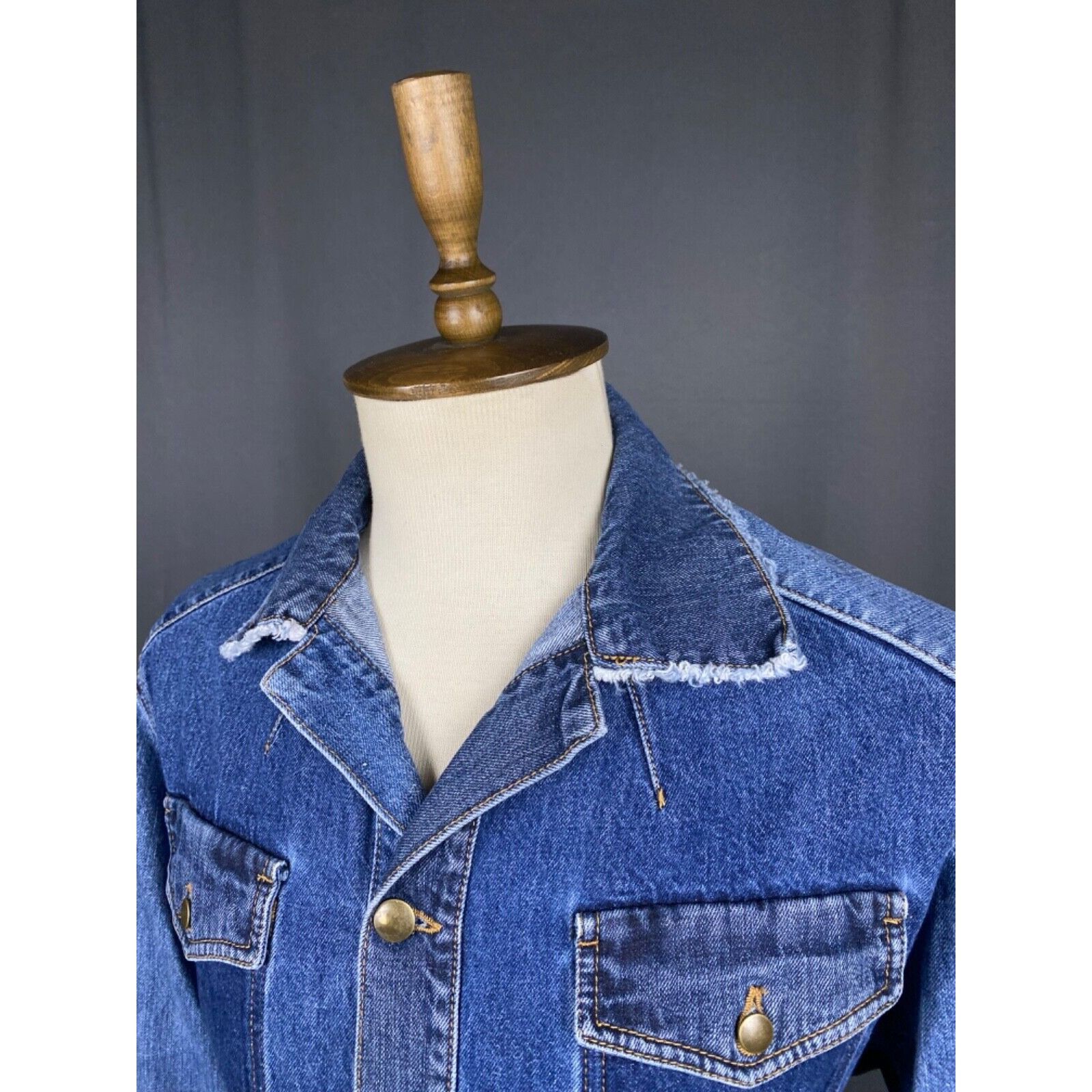 Alexander McQueen Alexander McQueen Patchwork Denim Men's Blue Biker Jeans Jac Size US S / EU 44-46 / 1 - 5 Thumbnail