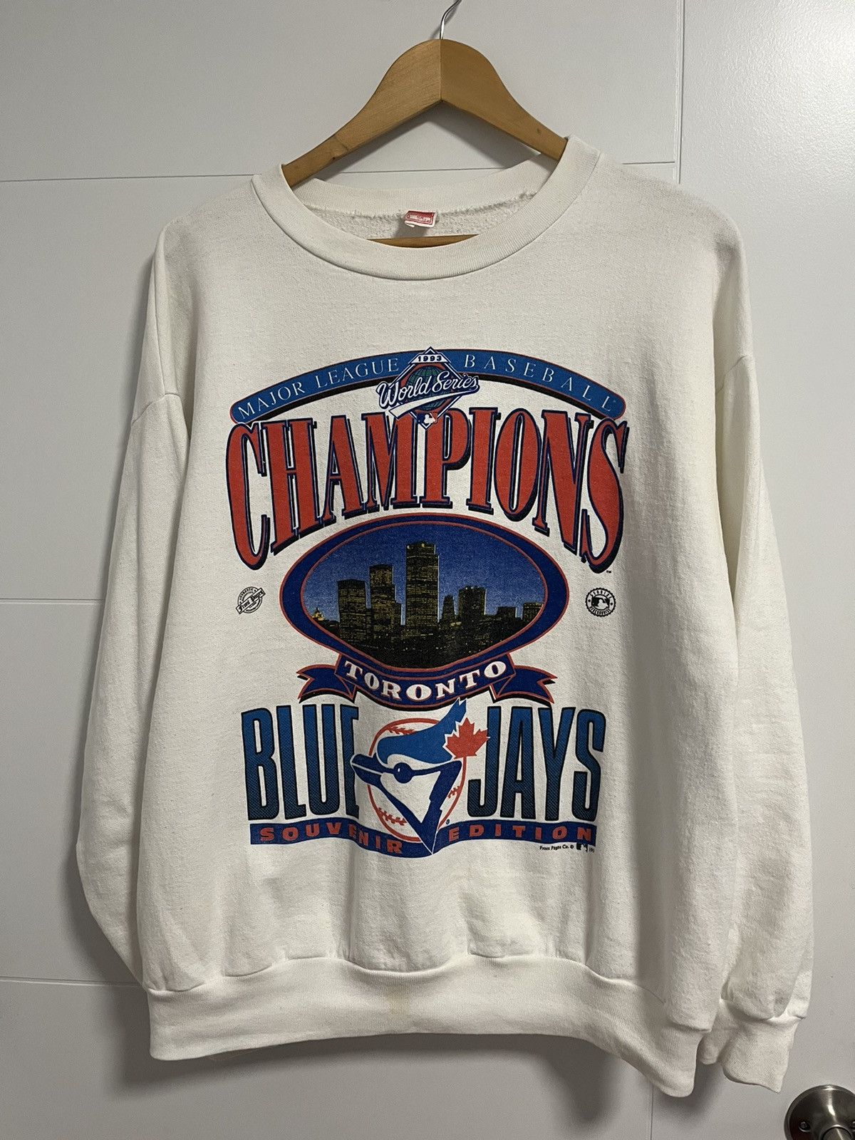 MLB × Vintage 1993 World Series blue crewneck Size US L / EU 52-54 / 3 - 2 Thumbnail