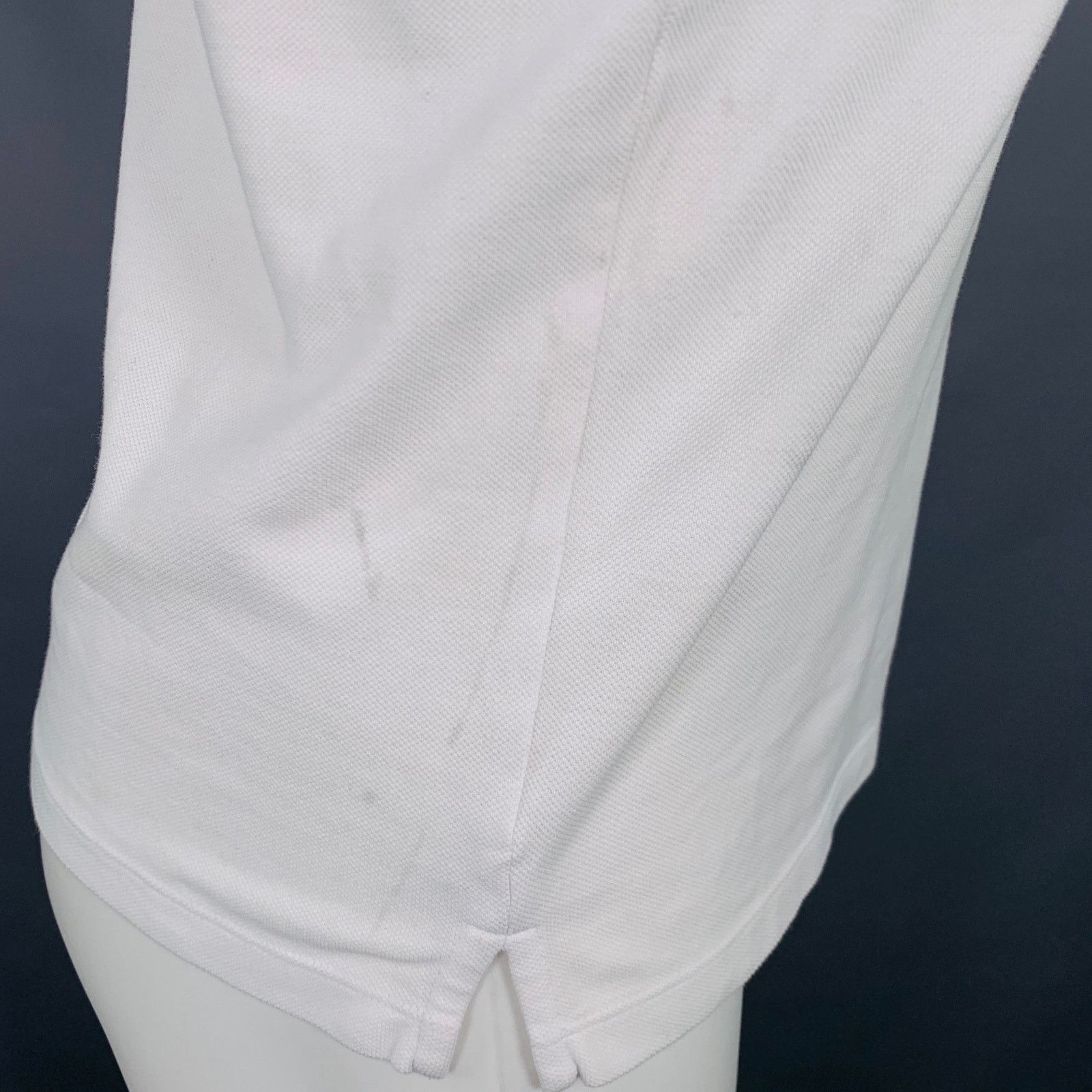 Sandro SANDRO S White Black Contrast Trim Cotton Collarless Polo Size US S / EU 44-46 / 1 - 6 Thumbnail