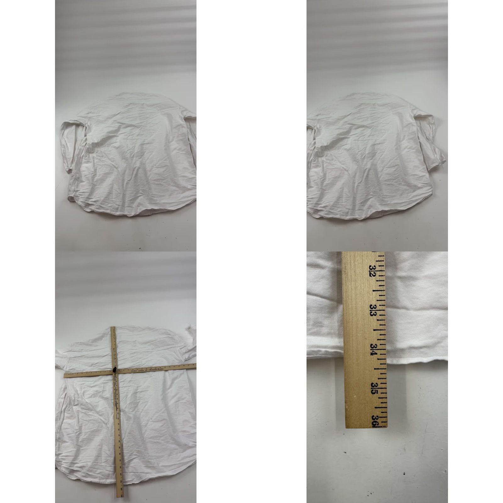 Muji Muji Shirt Adult L/XL White Cotton Band Collar Long Sleeve Pockets Womens Size L / US 10 / IT 46 - 8 Thumbnail