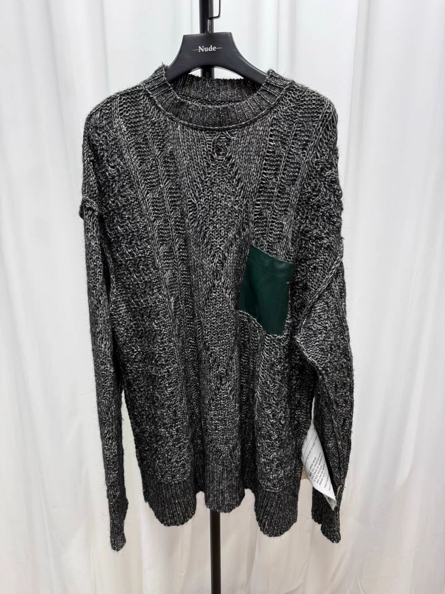 Maison Margiela Maison Margiela Leather Patch Pocket Sweater K20 Size US XL / EU 56 / 4 - 1 Thumbnail