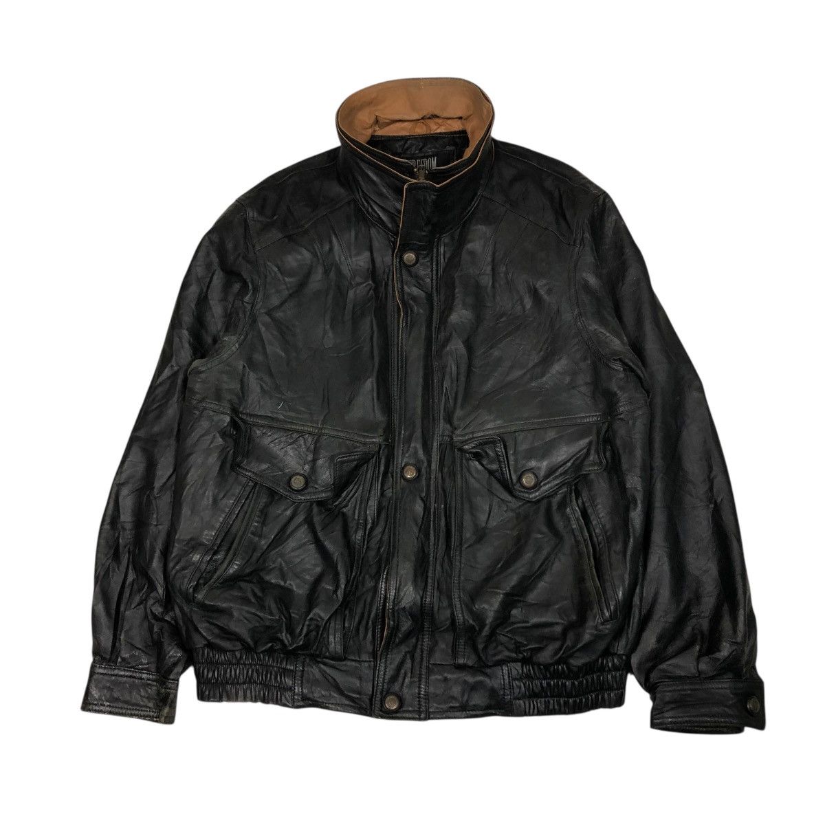 Aero Leathers 🔥VINTAGE BIKER LEATHER JACKET FREEDOM MINK COLLAR Size US L / EU 52-54 / 3 - 1 Thumbnail