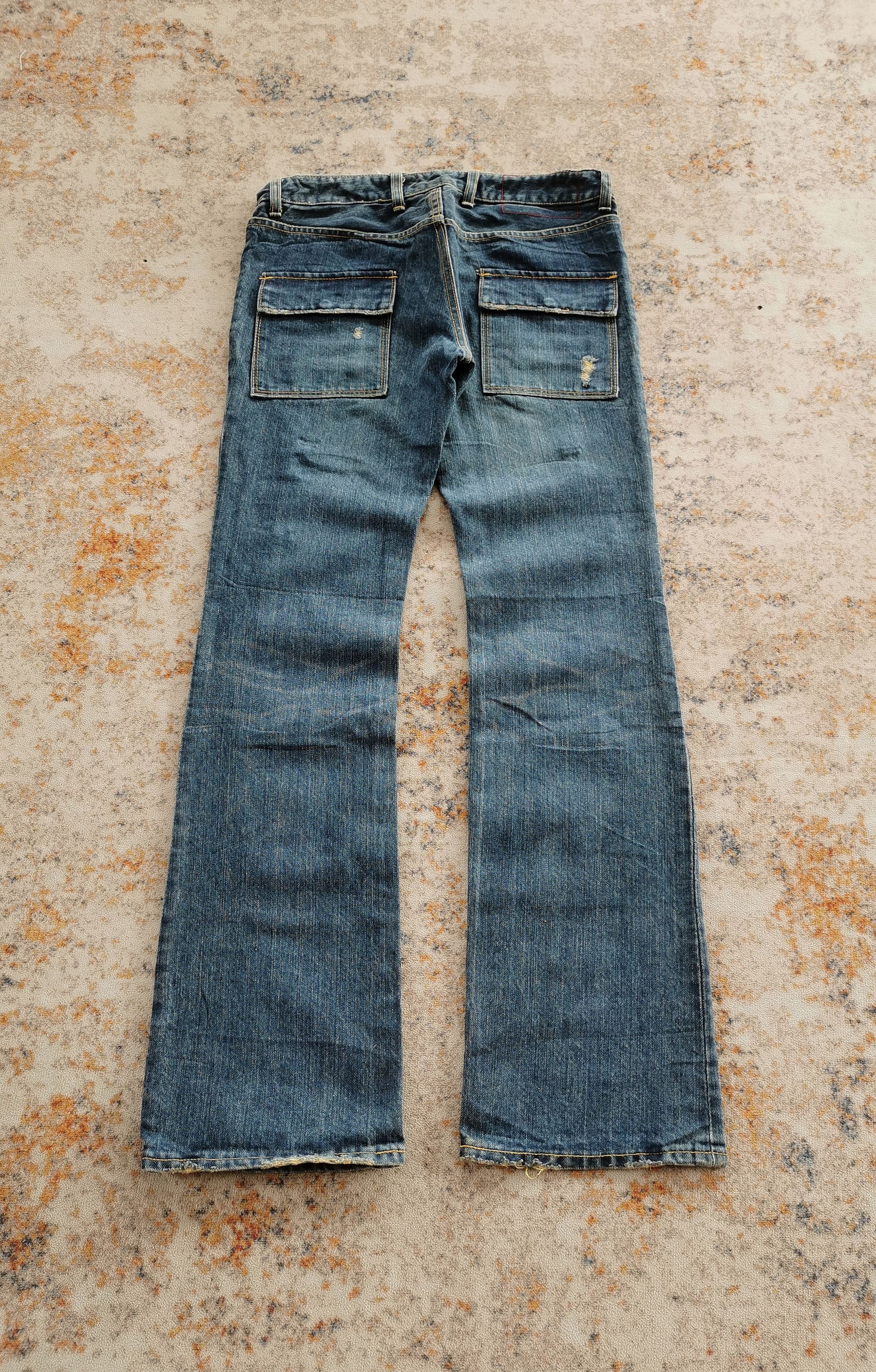 Tornado Mart Avantgarde distressed flared denim jeans SIZE 30'x32' Size US 30 / EU 46 - 2 Thumbnail