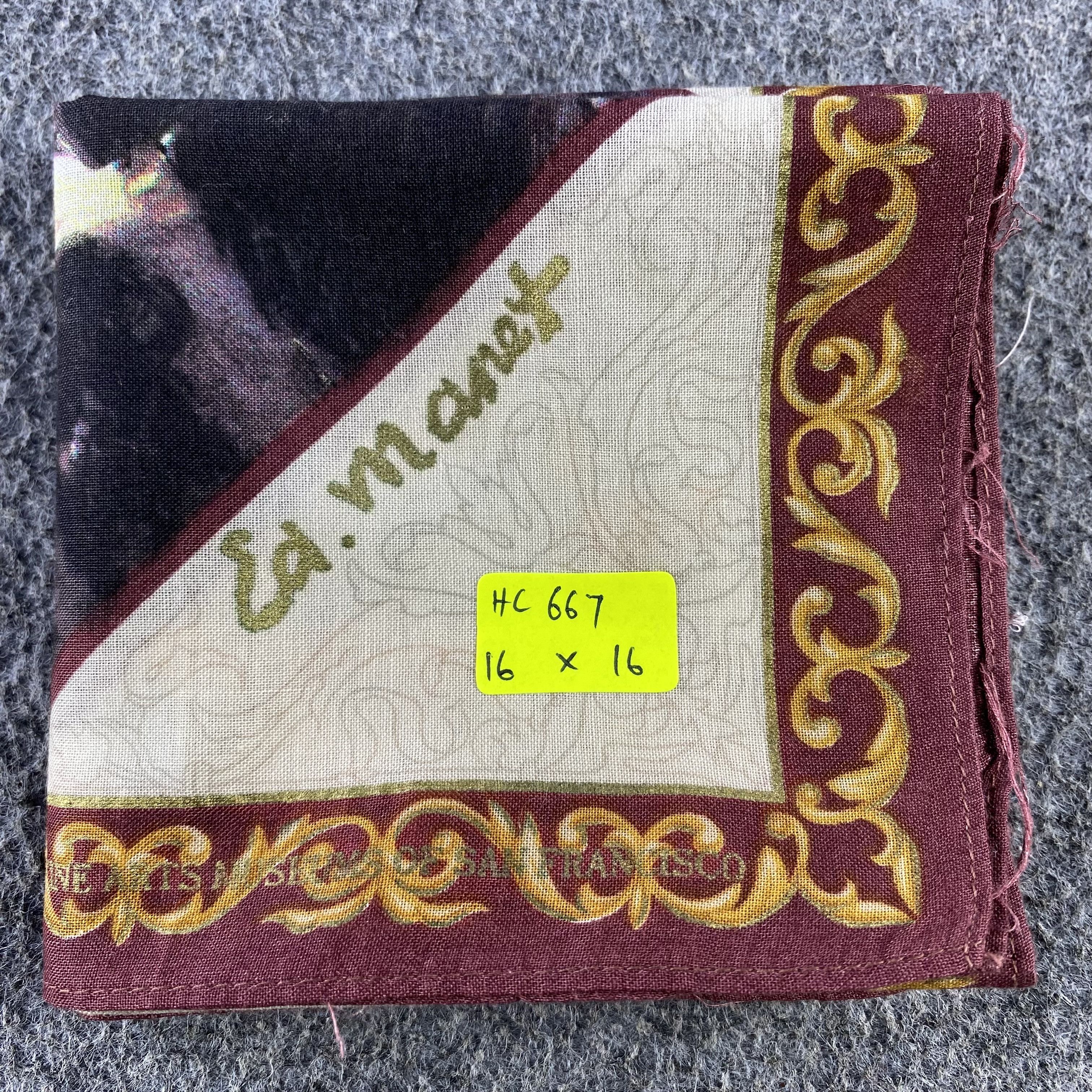Vintage Ed Monet Handkerchief/Neckerchief/Bandana HC667 Size ONE SIZE - 5 Thumbnail