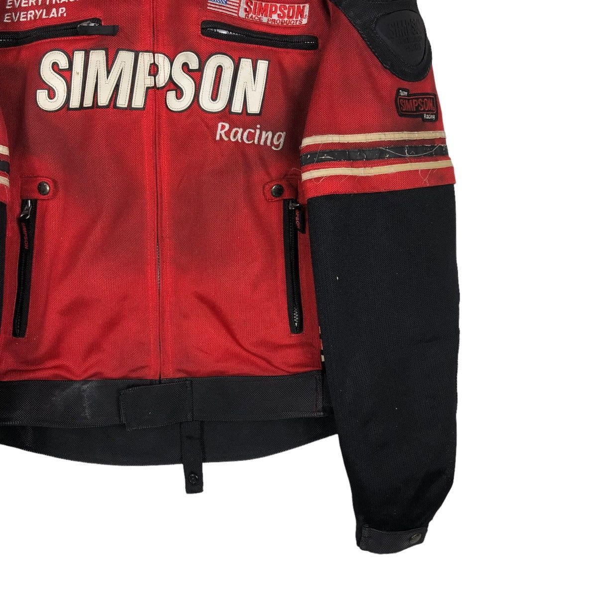 Japanese Brand 🔥VINTAGE BIKER JACKET RACING WEAR SIMPSON BIG LOGO Size US L / EU 52-54 / 3 - 7 Thumbnail