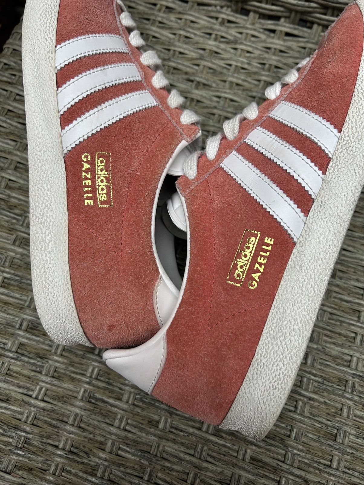 Adidas × Vintage Vintage Adidas Gazelle OG Red Suede Low-Top Trainers Size US 7.5 / EU 40-41 - 8 Thumbnail
