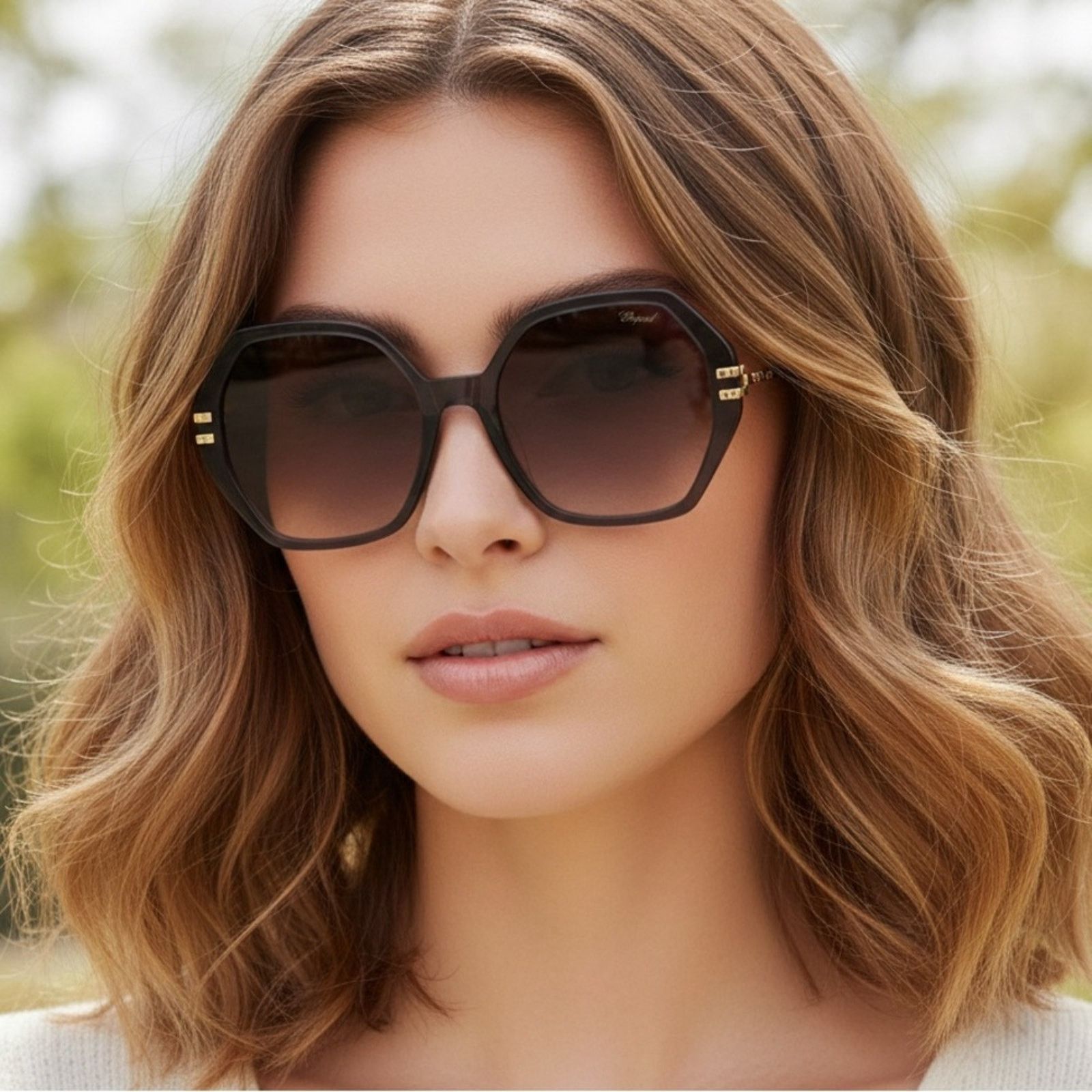 Chopard New! Chopard SCH370M 0705 Grey Ice Cube Sunglasses Size ONE SIZE - 2 Thumbnail