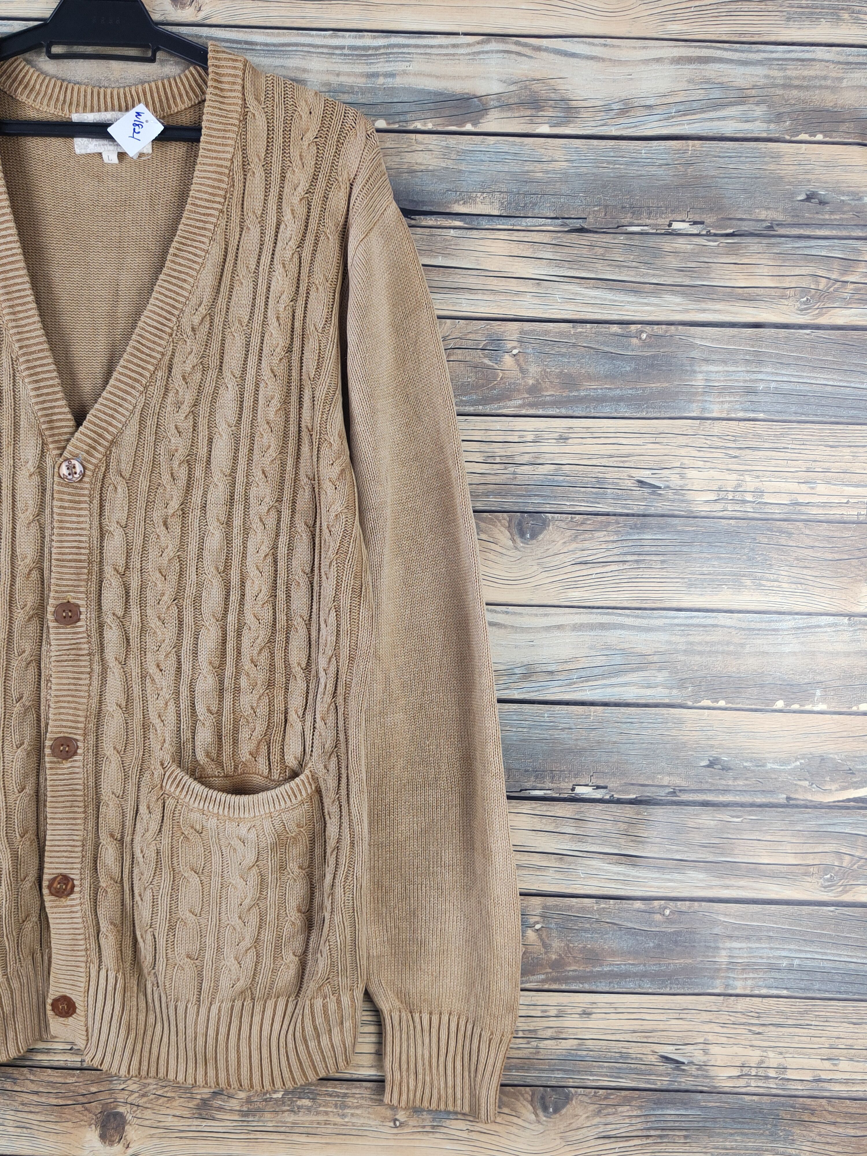 Vintage Pinc Ponc japan Brown Knitwear vintage Cardigan #W1821 Size US L / EU 52-54 / 3 - 5 Thumbnail