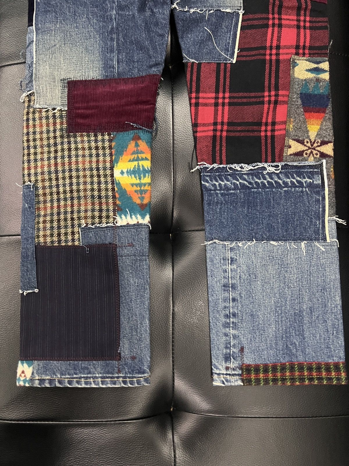 Junya Watanabe × Levi's × Pendleton Junya Watanabe MAN by Levi’s by Pendleton 2022 Patchwork Pan Size US 28 / EU 44 - 6 Thumbnail