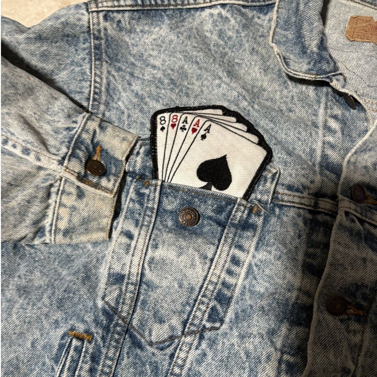 Levi's Vintage 1980s Levi’s Trucker Jacket - Patches, Harley Cross Size US L / EU 52-54 / 3 - 6 Thumbnail