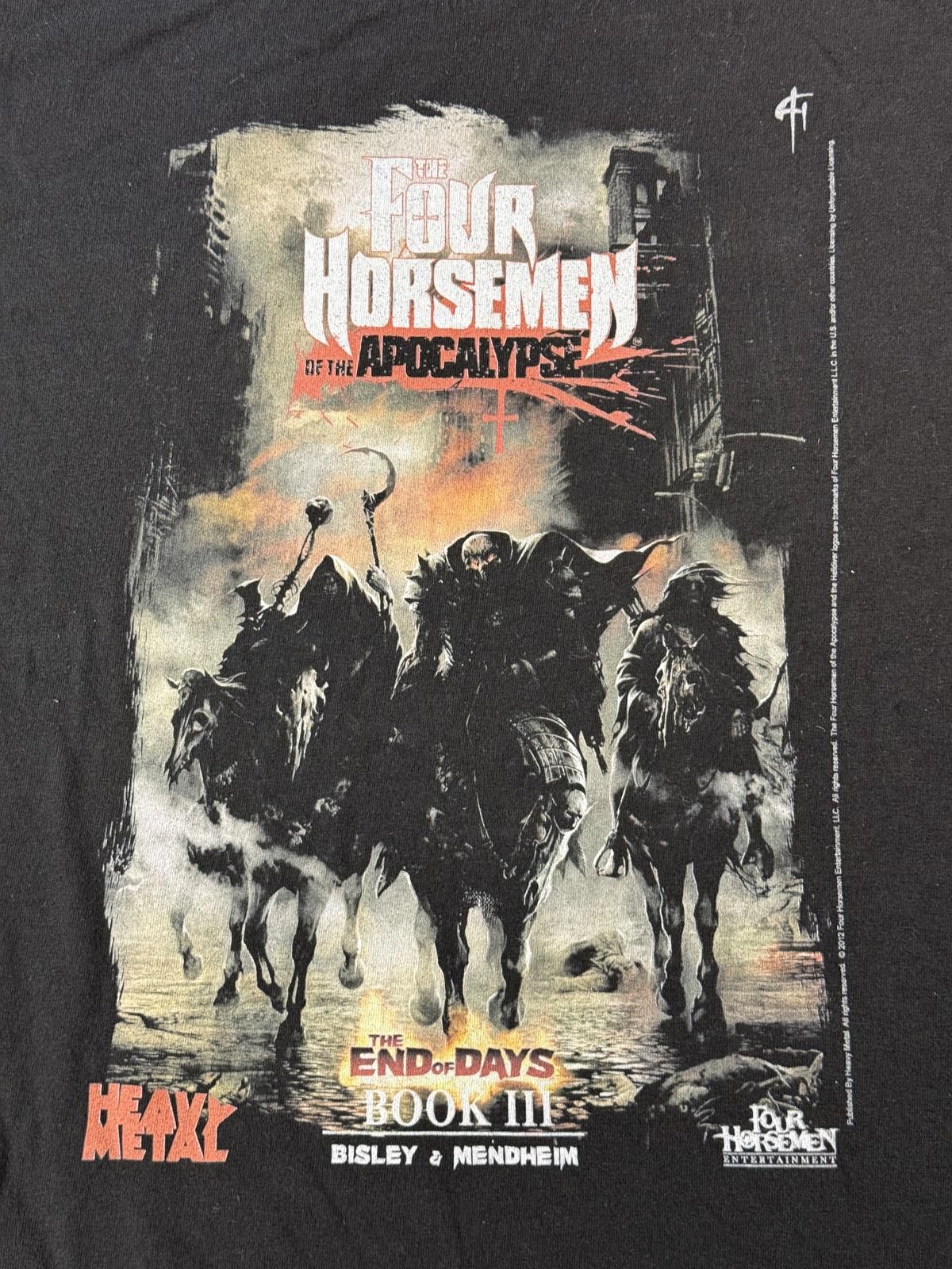Designer Book T-shirt Four Horsemen of the Apocalypse End of Days -XL Size US XL / EU 56 / 4 - 3 Thumbnail