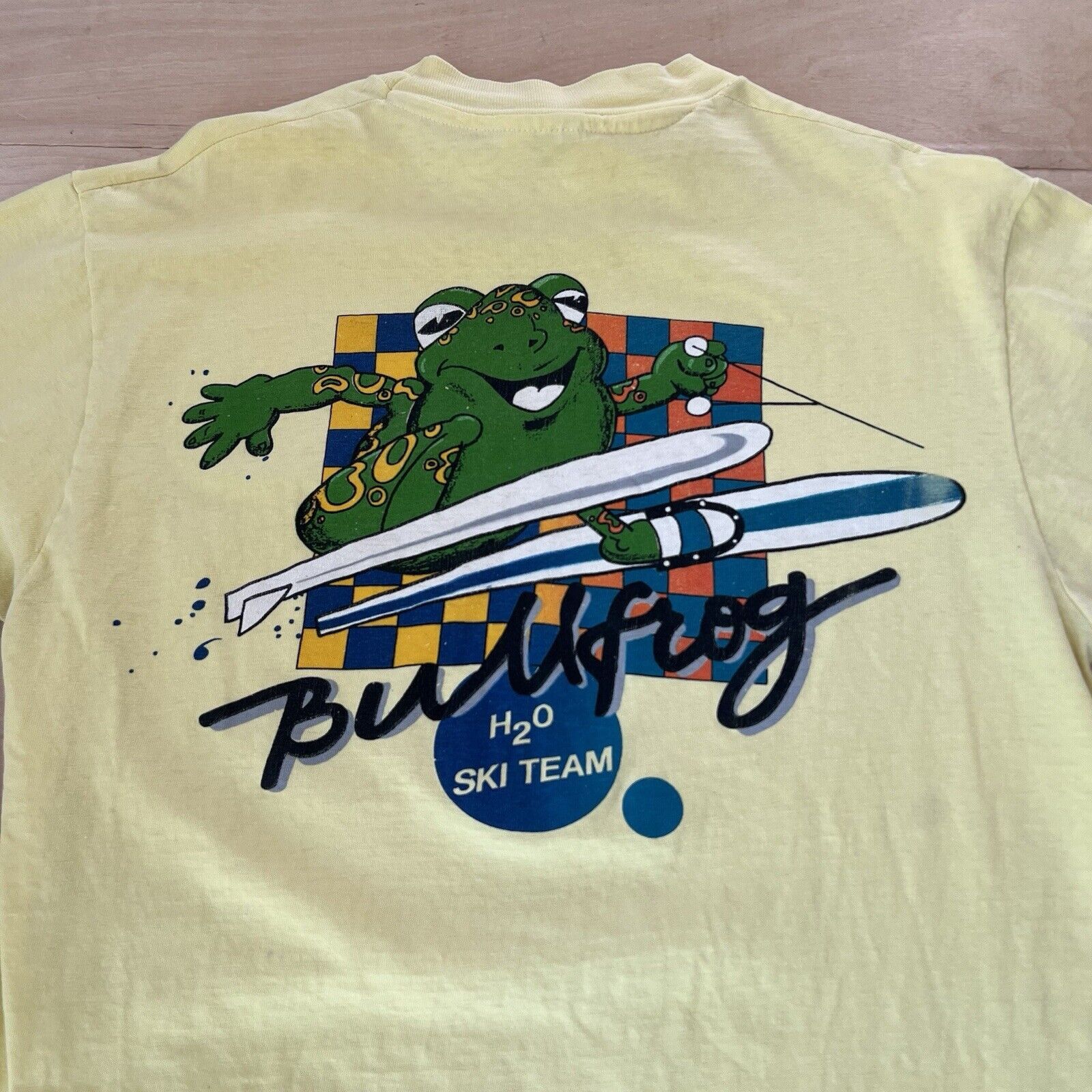 Vintage Vintage Bullfrog Ski Team Shirt Yellow 80s Snowboard Cartoon Size US L / EU 52-54 / 3 - 8 Thumbnail