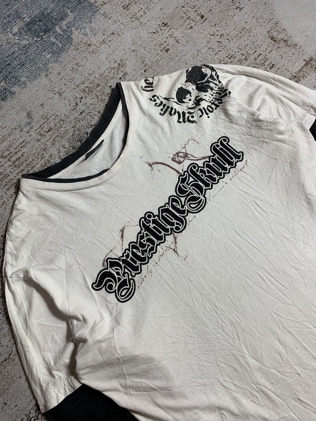 14th Addiction × Hysteric Glamour × If Six Was Nine Japanese Skull Poem Double Layer Y2k Ifsixwasnine Style Size US L / EU 52-54 / 3 - 3 Thumbnail