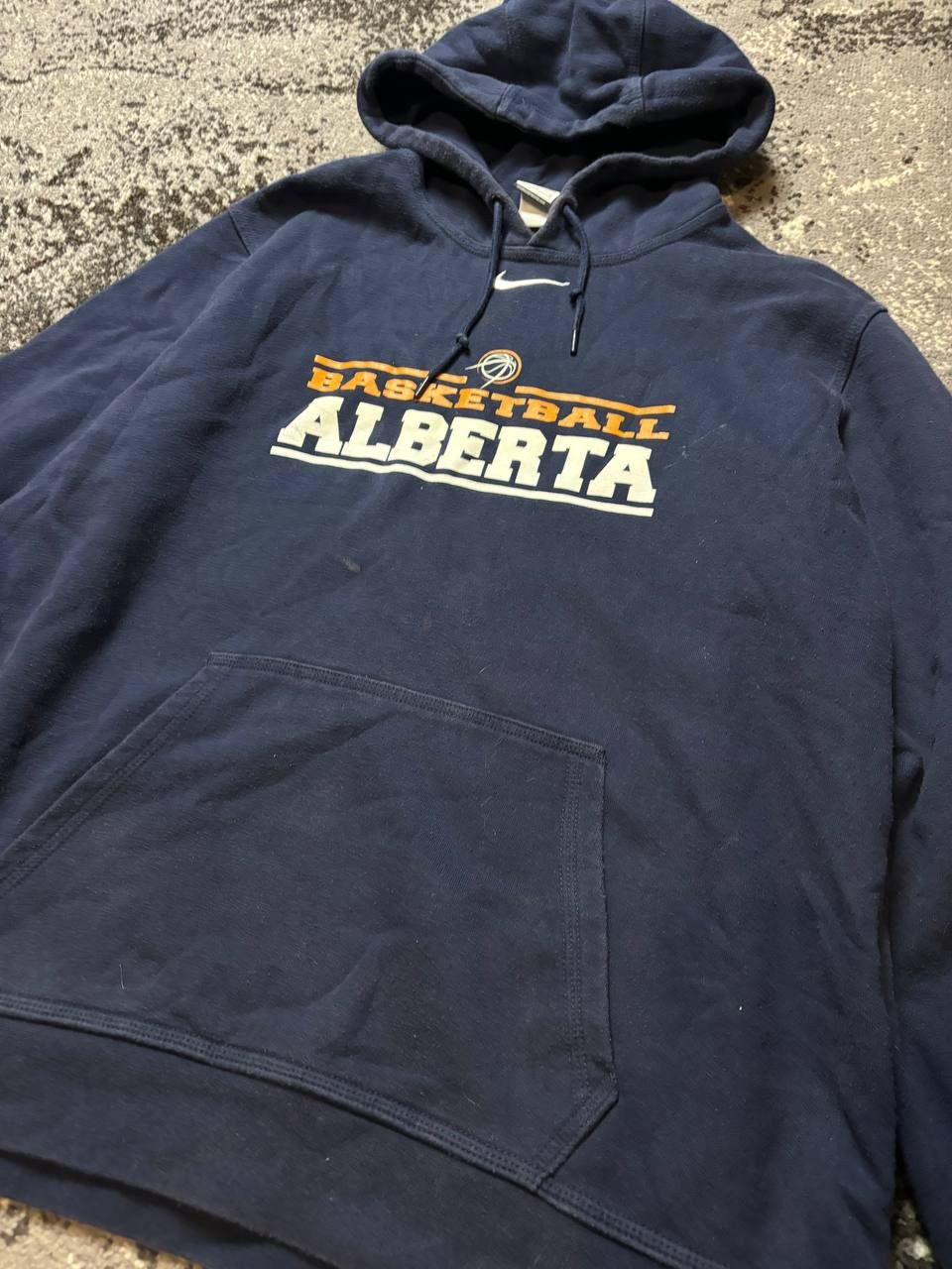 Nike × Vintage Vintage Y2K Nike Basketball Alberta Swoosh Hoodie Size US L / EU 52-54 / 3 - 2 Thumbnail