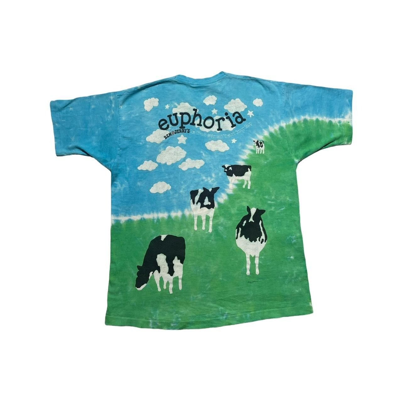 Liquid Blue × Vintage Vintage Ben & Jerry's Liquid Blue Tie-Dye T-Shirt Size US XL / EU 56 / 4 - 2 Thumbnail