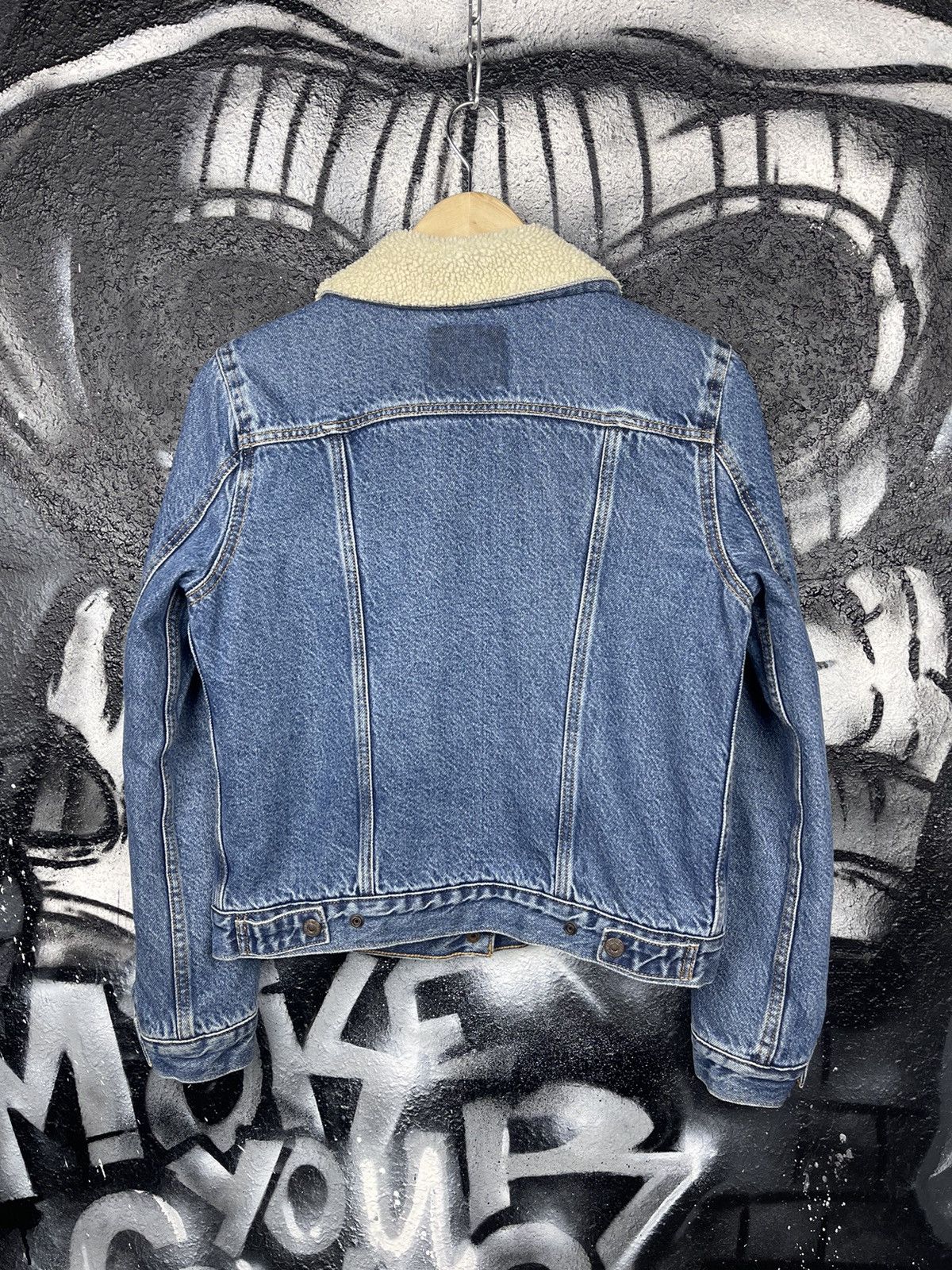 Levi's Levi’s Blue Denim Jeans Sherpa Jacket Women’s Size Medium Size M / US 6-8 / IT 42-44 - 11 Thumbnail