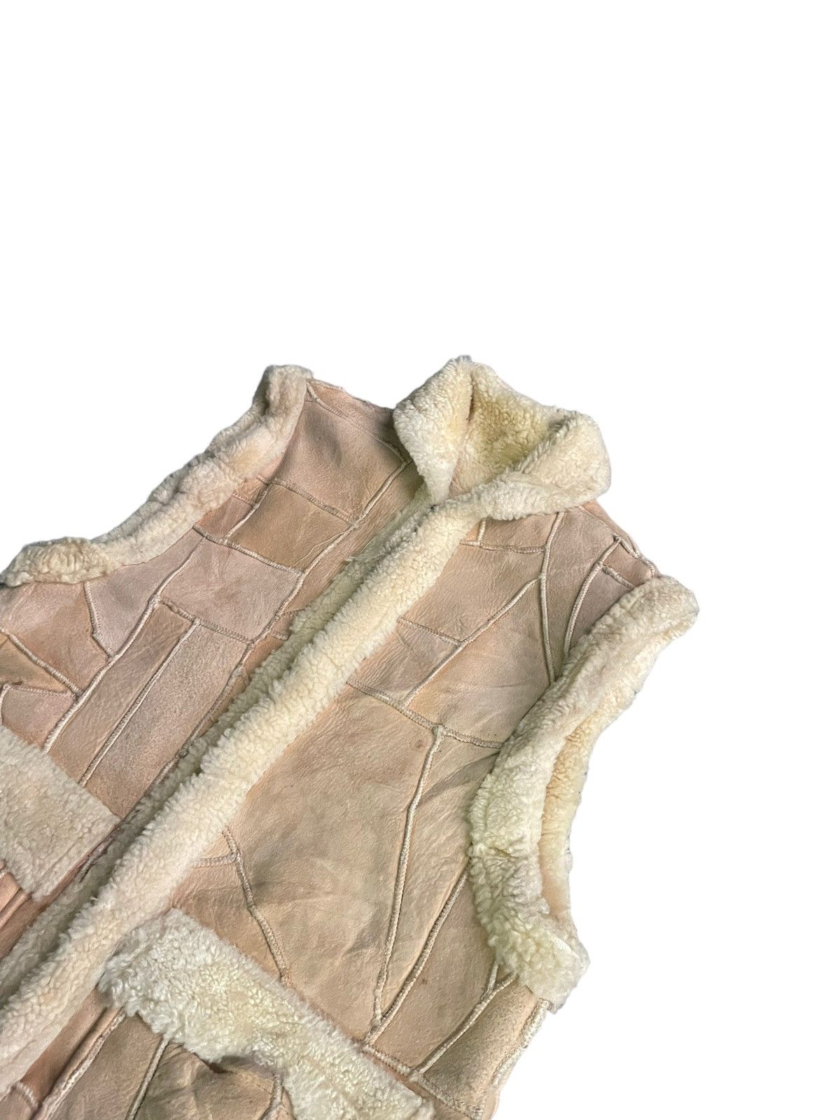 Leather Vintage Sheepskin Leather Vest Size US M / EU 48-50 / 2 - 2 Thumbnail