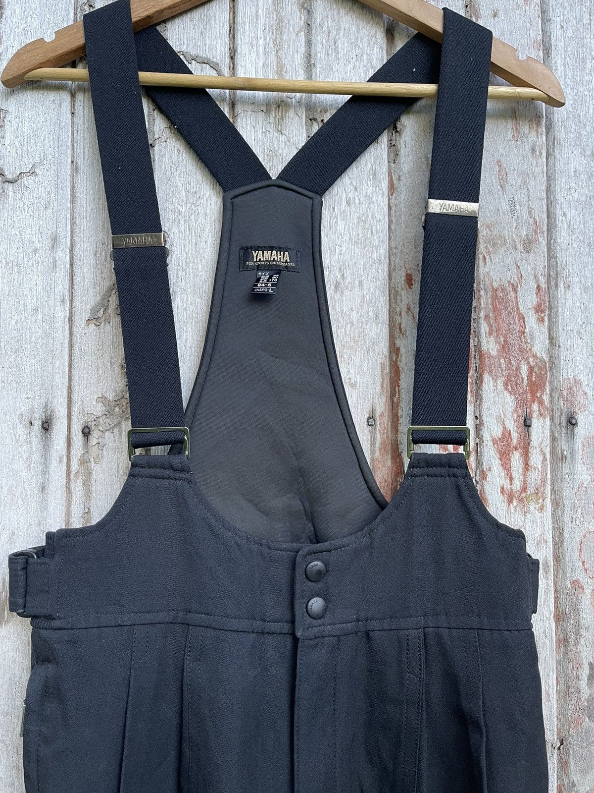 Vintage Yamaha Technical Snow Bib Overalls (Black / JASPO L) Size US 30 / EU 46 - 6 Thumbnail