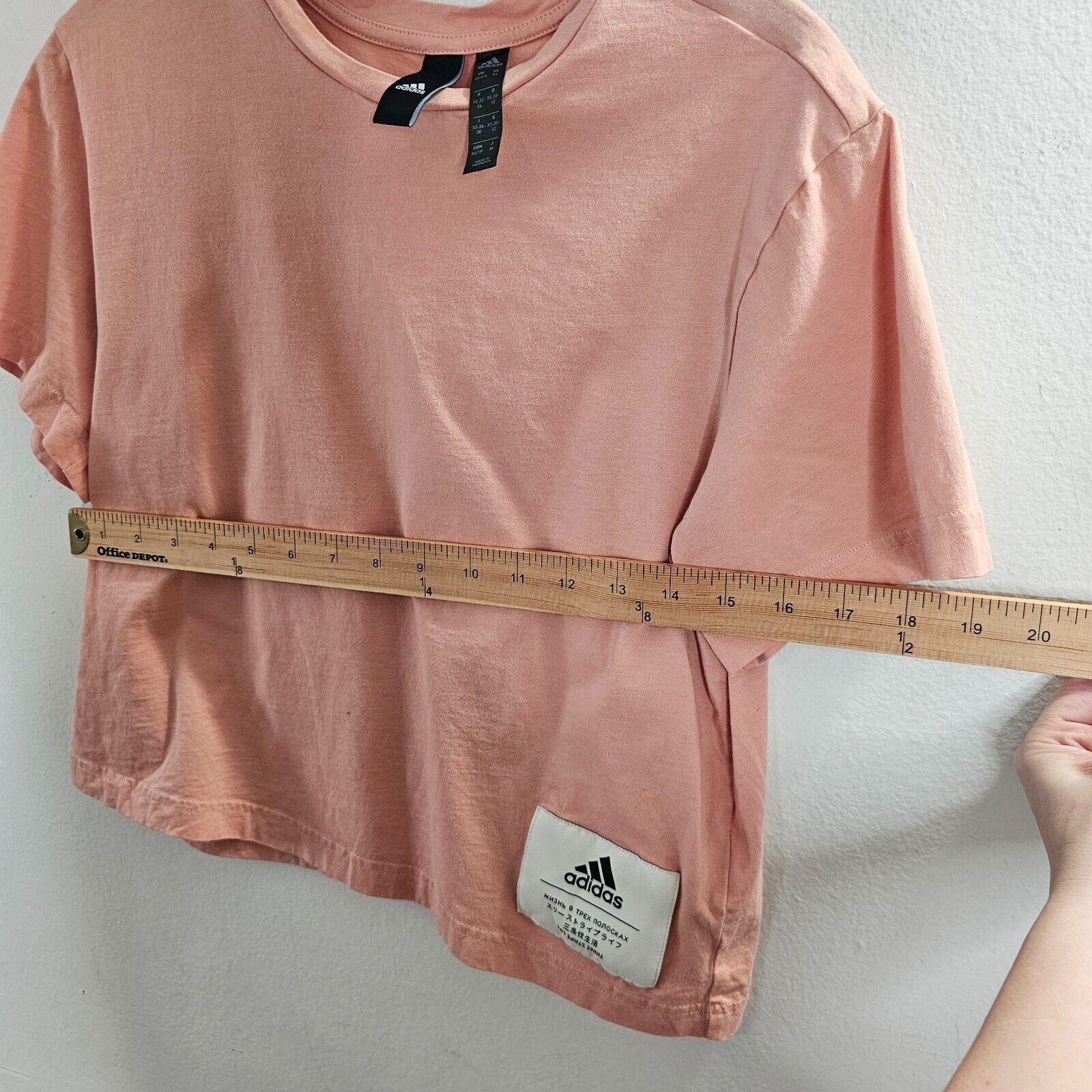 Adidas Adidas Peach Boyfriend Short Sleeve Crew Crop Tee XS Size XS / US 0-2 / IT 36-38 - 6 Thumbnail