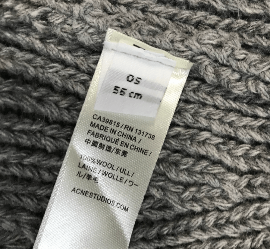 Acne Studios Acne Studios New Grey Melange Large Face Logo Beanie Size ONE SIZE - 10 Thumbnail