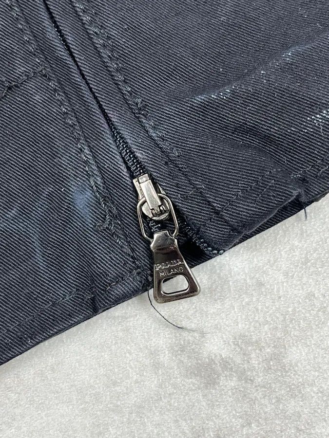 Prada 2000s Prada Black Leather Lines Pants Size 26" / US 2 / IT 38 - 11 Thumbnail