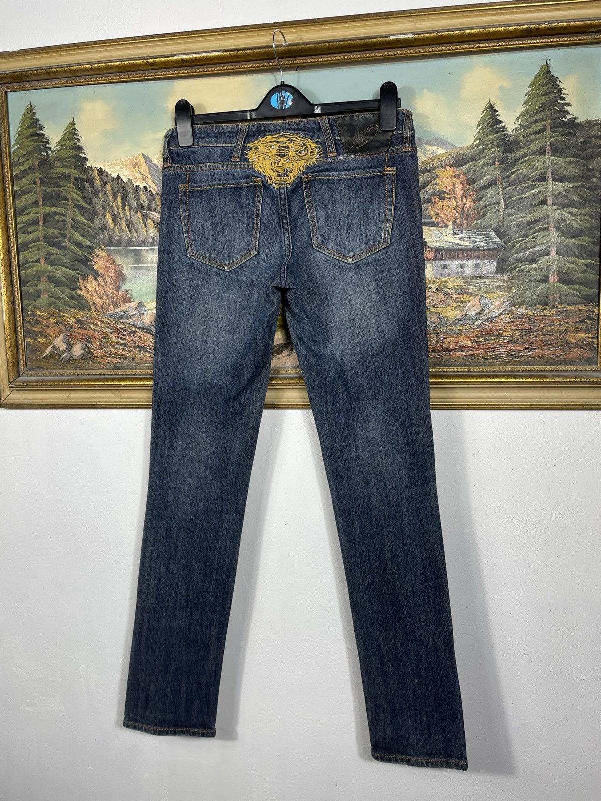 Ed Hardy × Vintage Ed Hardy Vintage Y2k Denim Trousers Jeans Drip Swag Size 28" / US 6 / IT 42 - 3 Thumbnail