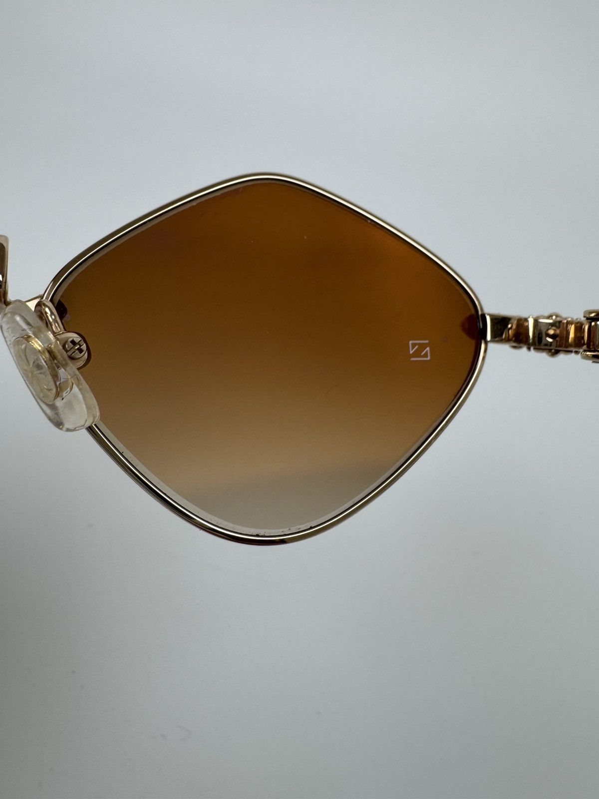 Chrome Hearts Chrome Hearts Diamand Dog Brown-Gold Sunglasses Size ONE SIZE - 7 Thumbnail